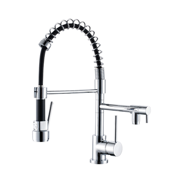 NR130077 CH Gamma Pull Out Spray Sink Mixer Chrome Thumb