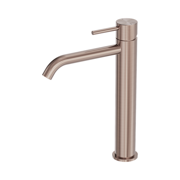 NR162201a BZ Zen SS316 L Tall Basin Mixer Brushed Bronze Thumb