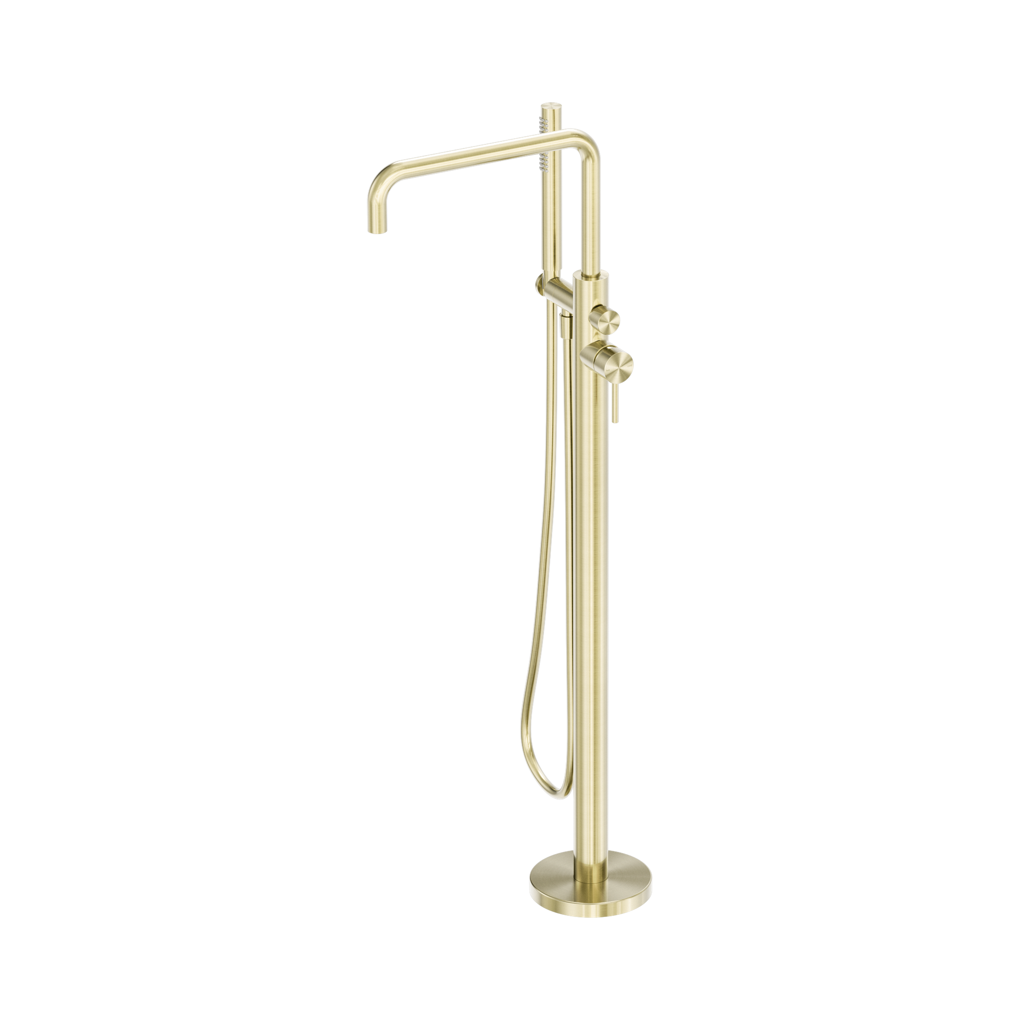 NR162203a02 BG Zen SS316 L Freestanding Bath Mixer Brushed Gold image 1