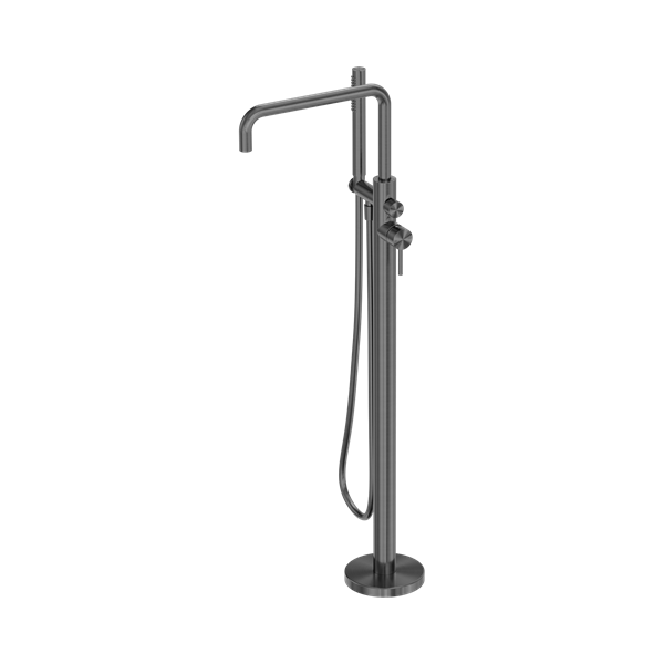 NR162203a02 GR Zen SS316 L Freestanding Bath Mixer Graphite Thumb