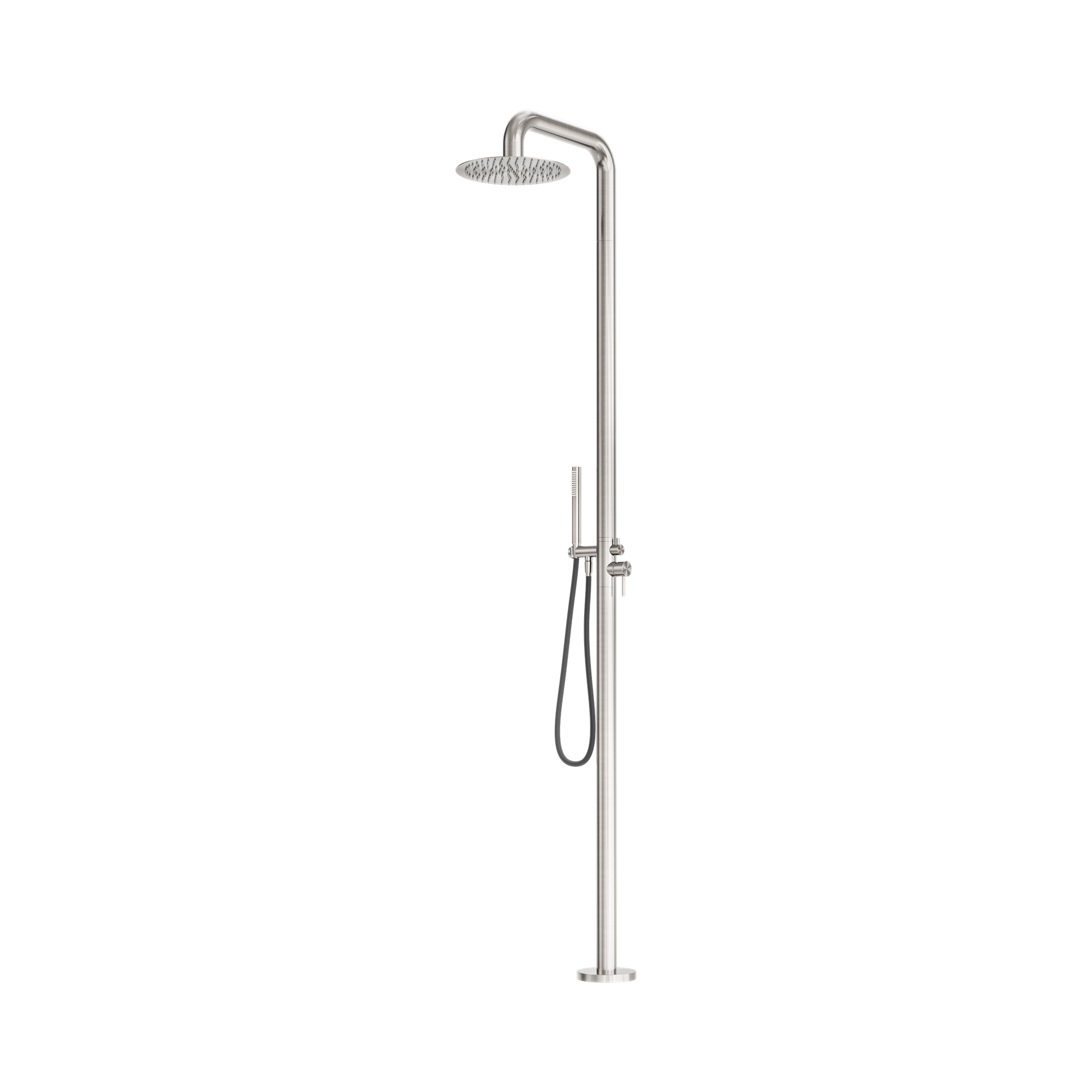 NR162205a BN Zen SS316 L Outdoor Freestanding Shower Column Brushed Nickel image 1