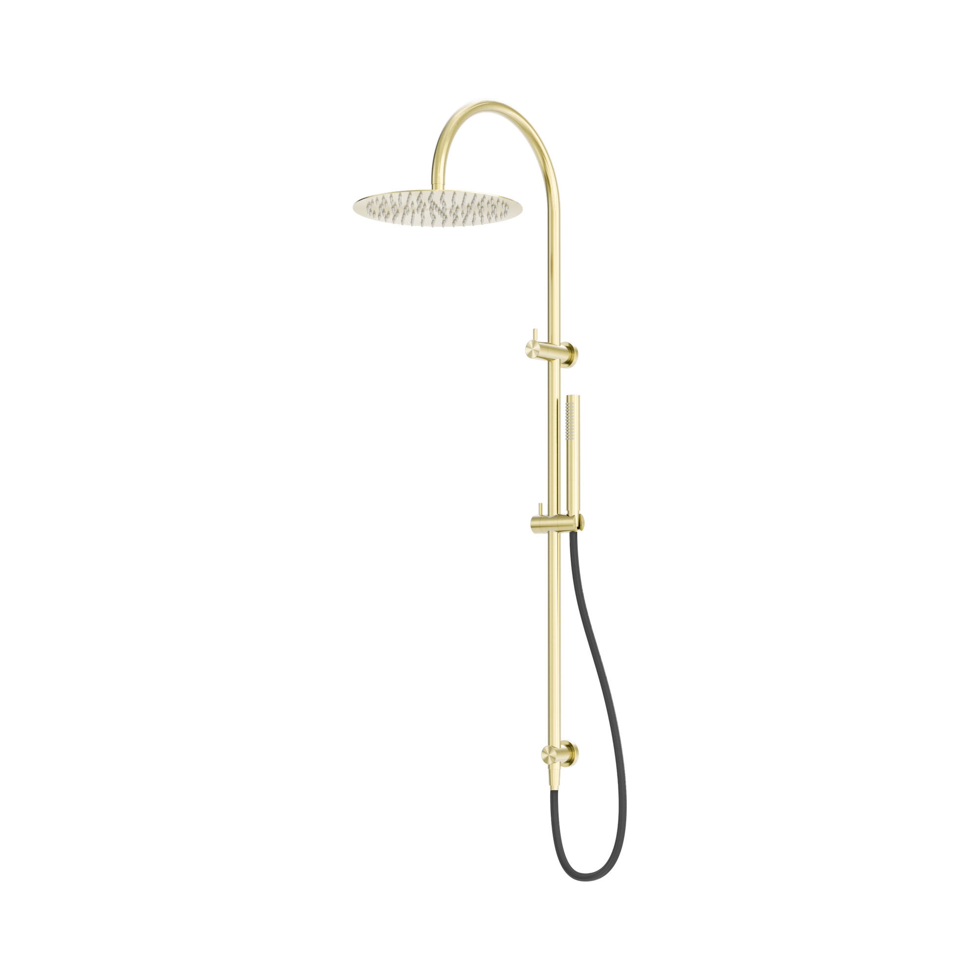 NR162205c01 BG Zen SS316 L Twin Shower With Outdoor Shower Hose Brushed Gold image 1