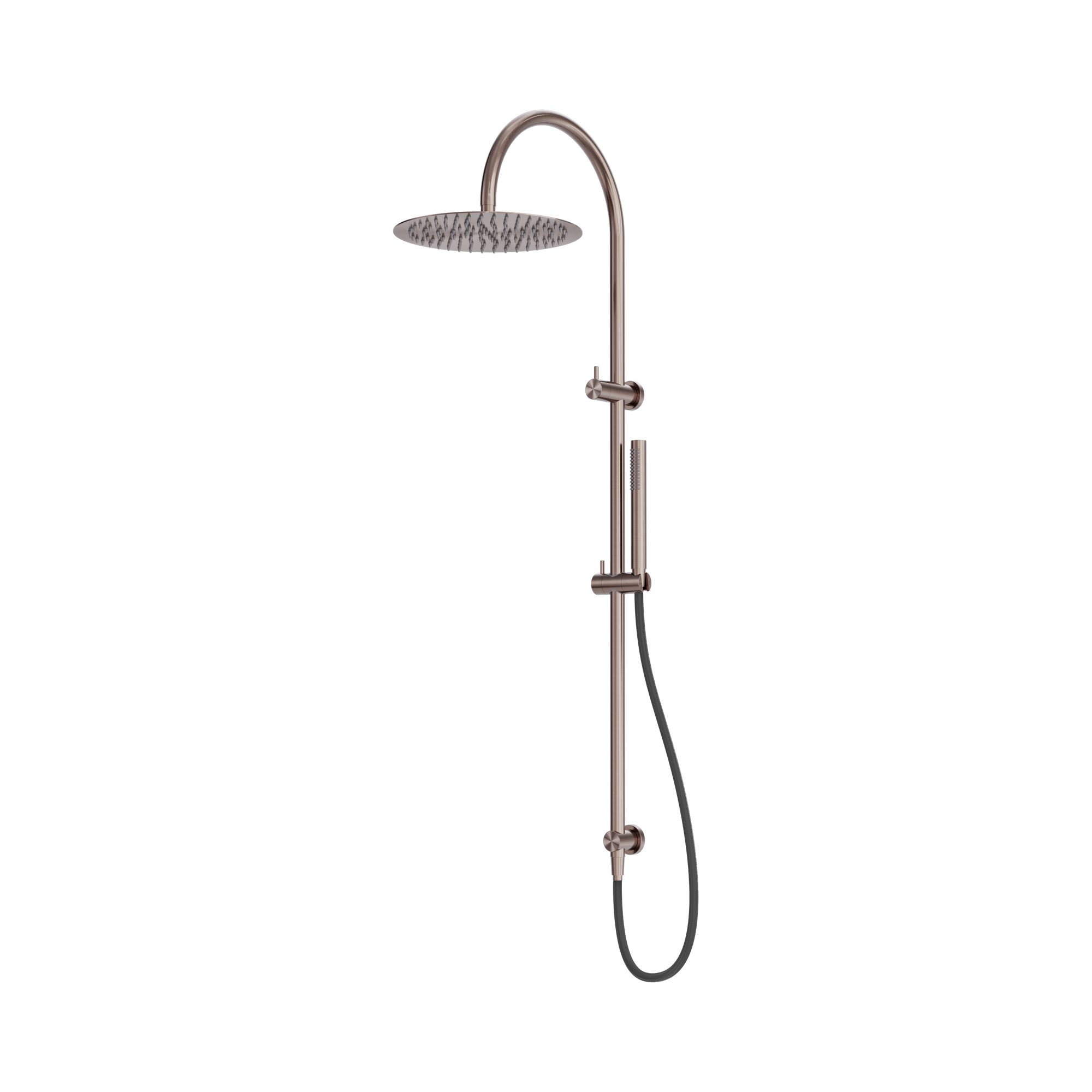 NR162205c01 BZ Zen SS316 L Twin Shower With Outdoor Shower Hose Brushed Bronze image 1