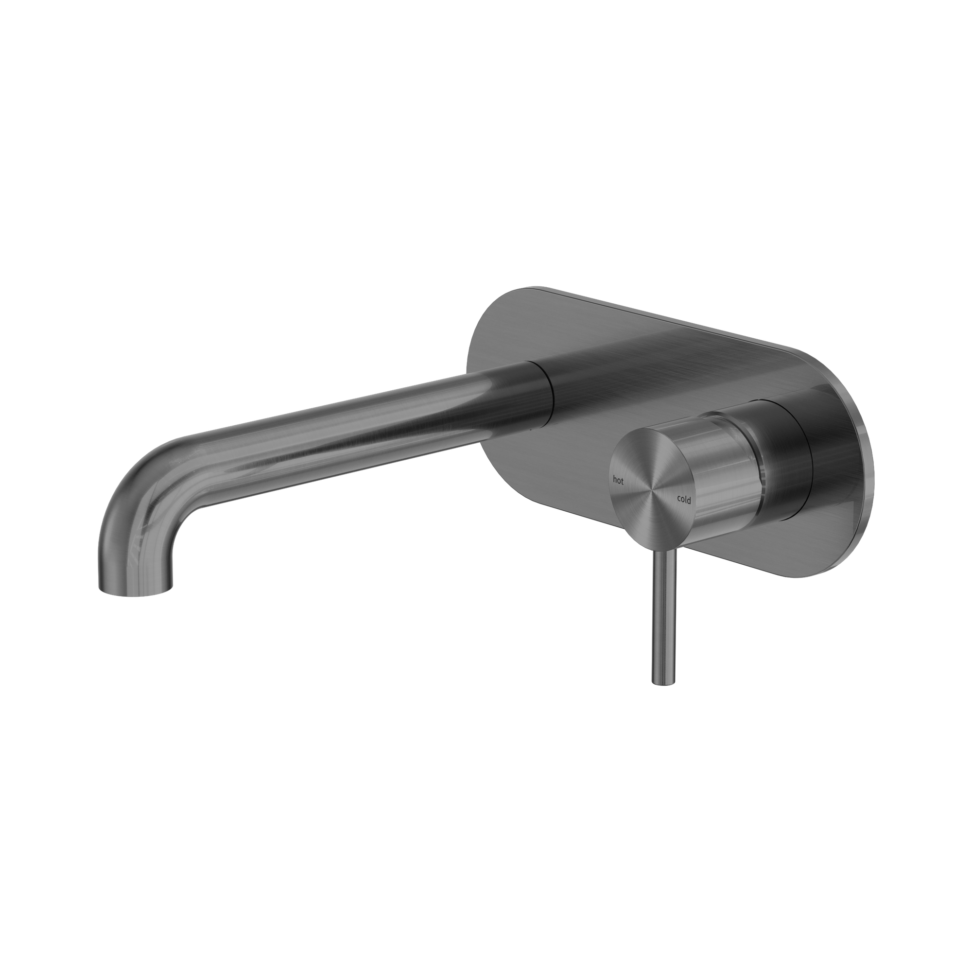 NR162210a185 GR Zen SS316 L Wall Basin Bath Mixer 185mm Spout Graphite image 1