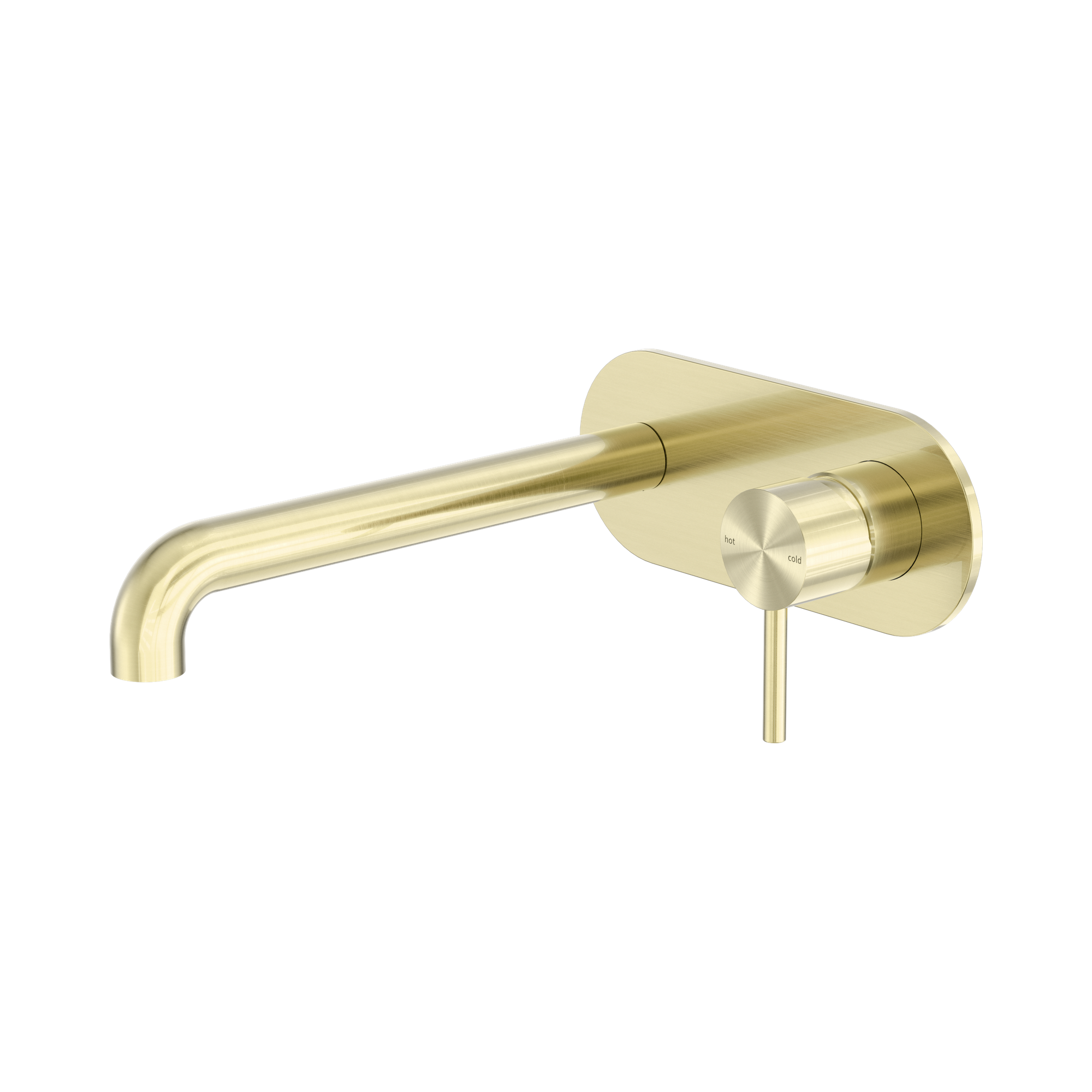 NR162210a230 BG Zen SS316 L Wall Basin Bath Mixer 230mm Spout Brushed Gold image 1