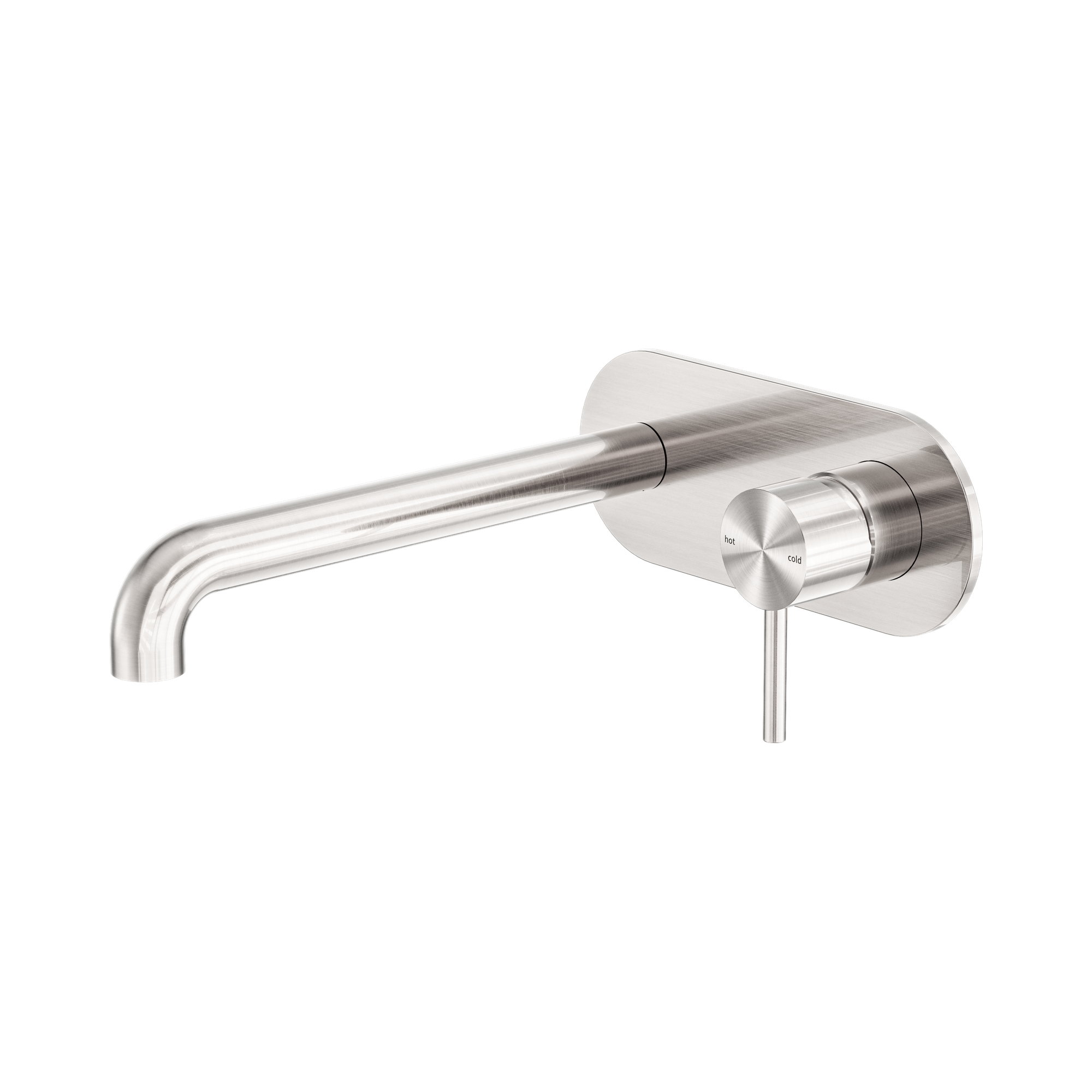 NR162210a230 BN Zen SS316 L Wall Basin Bath Mixer 230mm Spout Brushed Nickel image 1