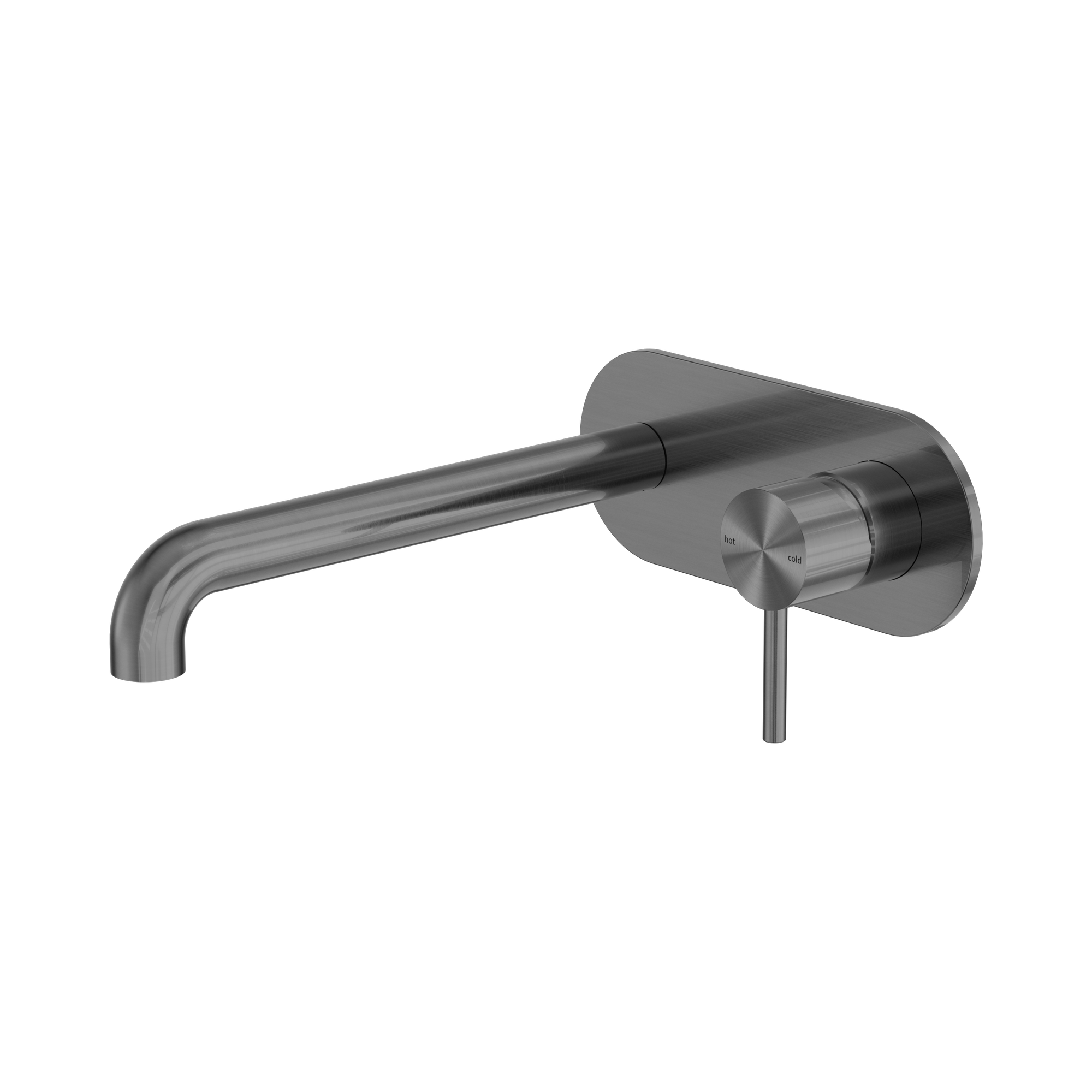 NR162210a230 GR Zen SS316 L Wall Basin Bath Mixer 230mm Spout Graphite image 1