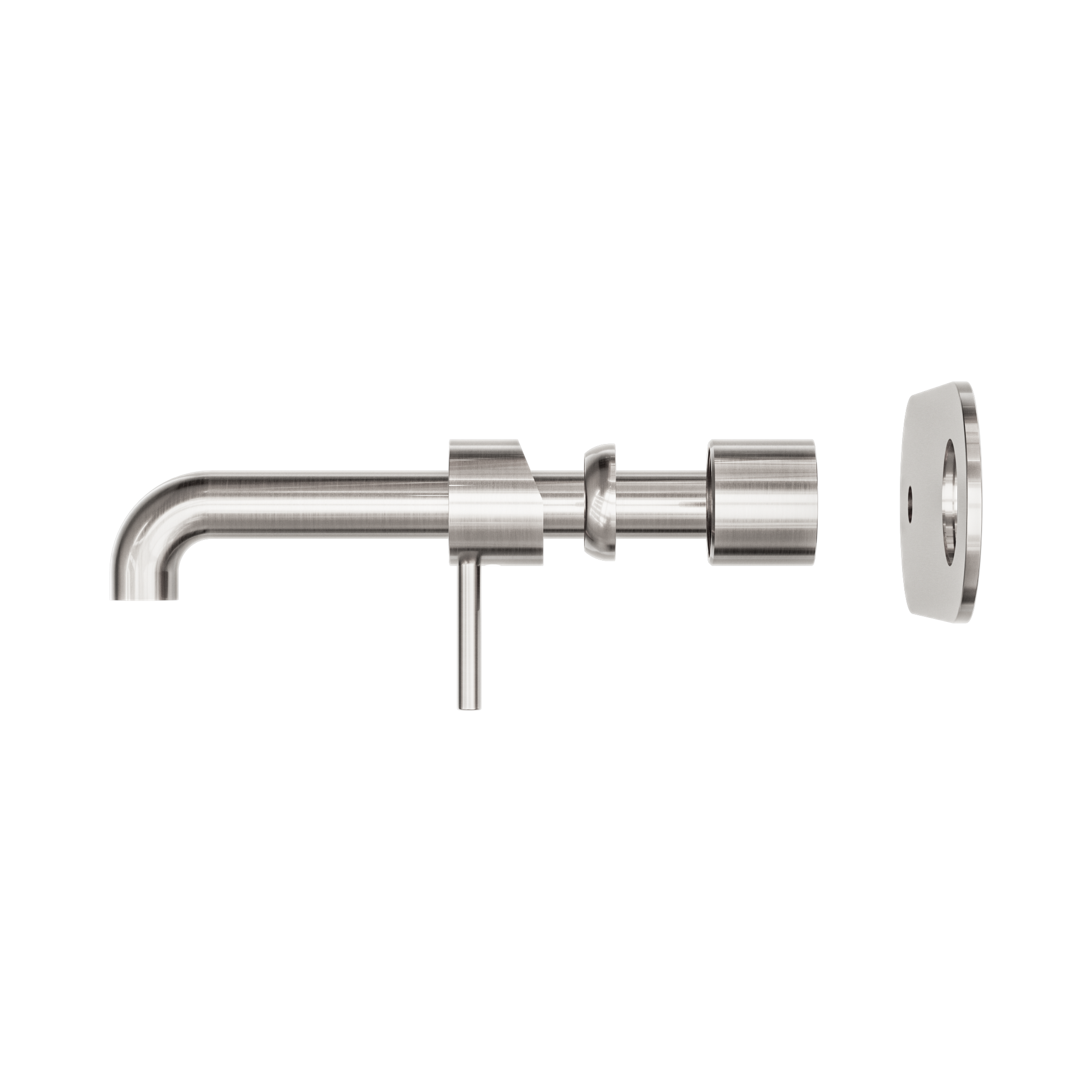 NR162210a230t BN Zen SS316 L Wall Basin Bath Mixer 230mm Spout Trim Kits Only Brushed Nickel image 3
