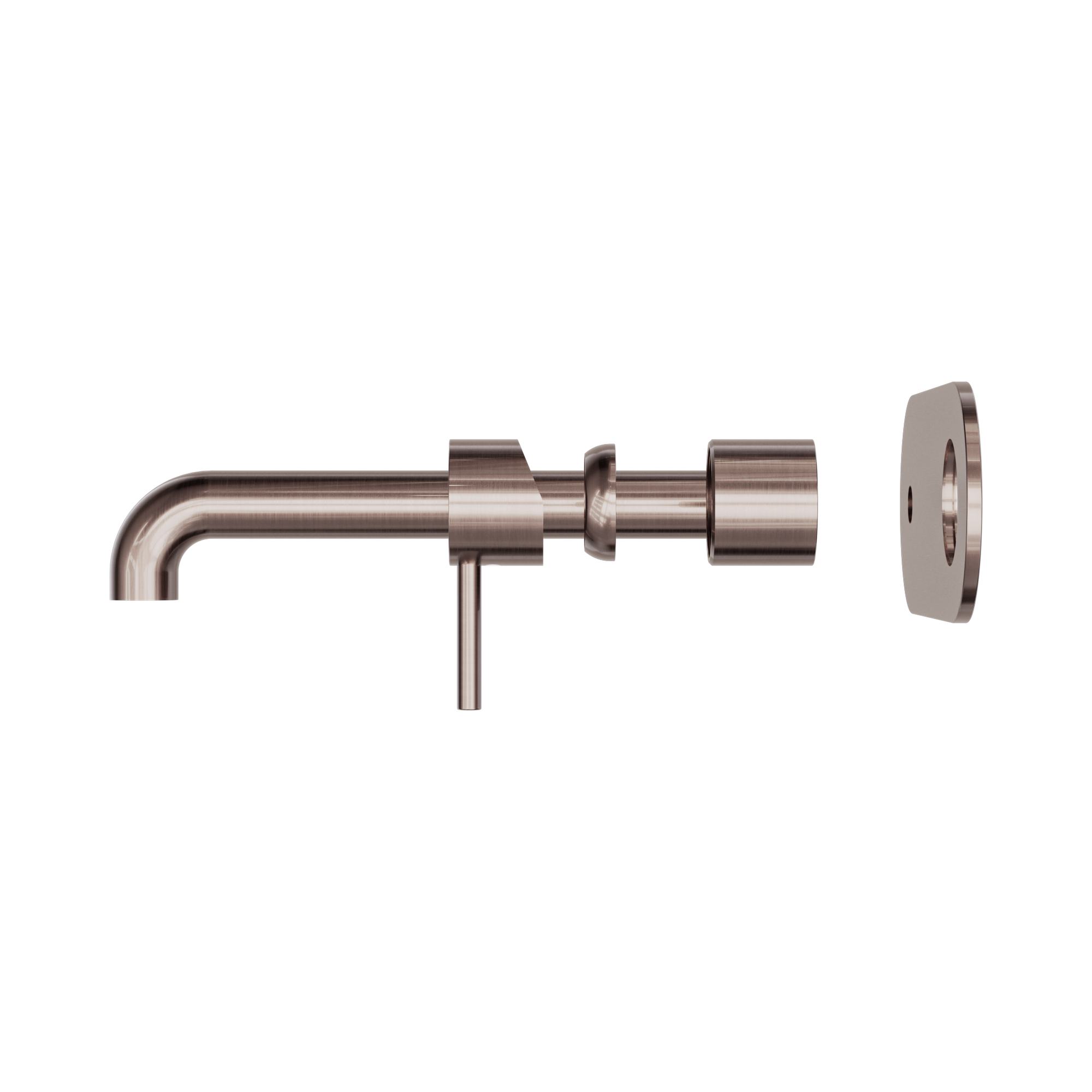 NR162210a230t BZ Zen SS316 L Wall Basin Bath Mixer 230mm Spout Trim Kits Only Brushed Bronze image 3