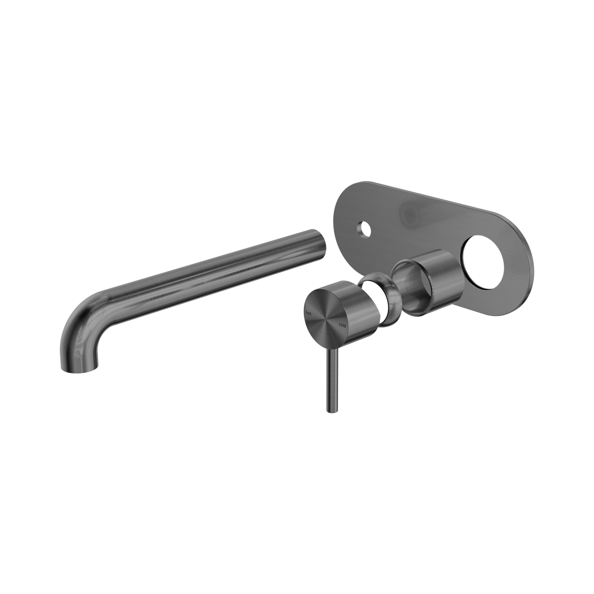 NR162210a230t GR Zen SS316 L Wall Basin Bath Mixer 230mm Spout Trim Kits Only Graphite image 1