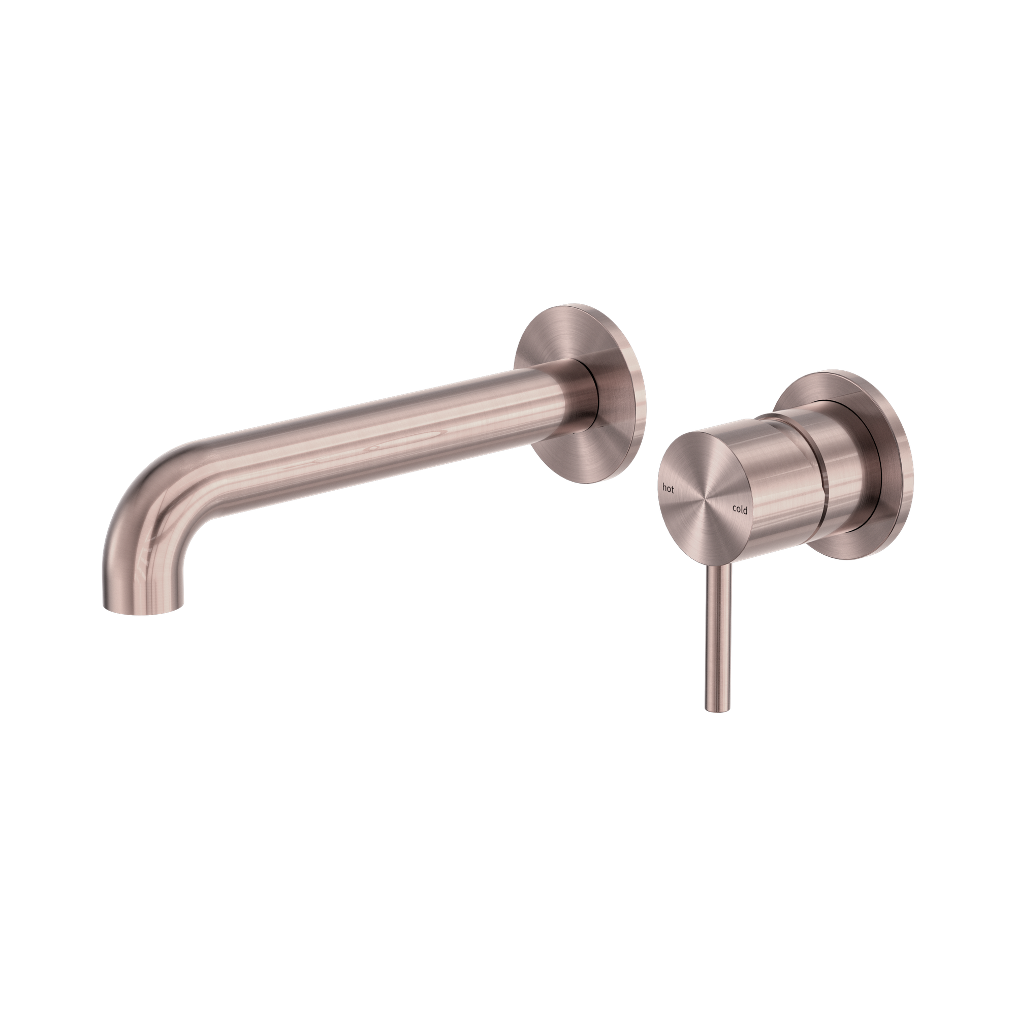 NR162210b185 BZ Zen SS316 L Wall Basin Bath Mixer Separate Back Plate 185mm Spout Brushed Bronze image 1