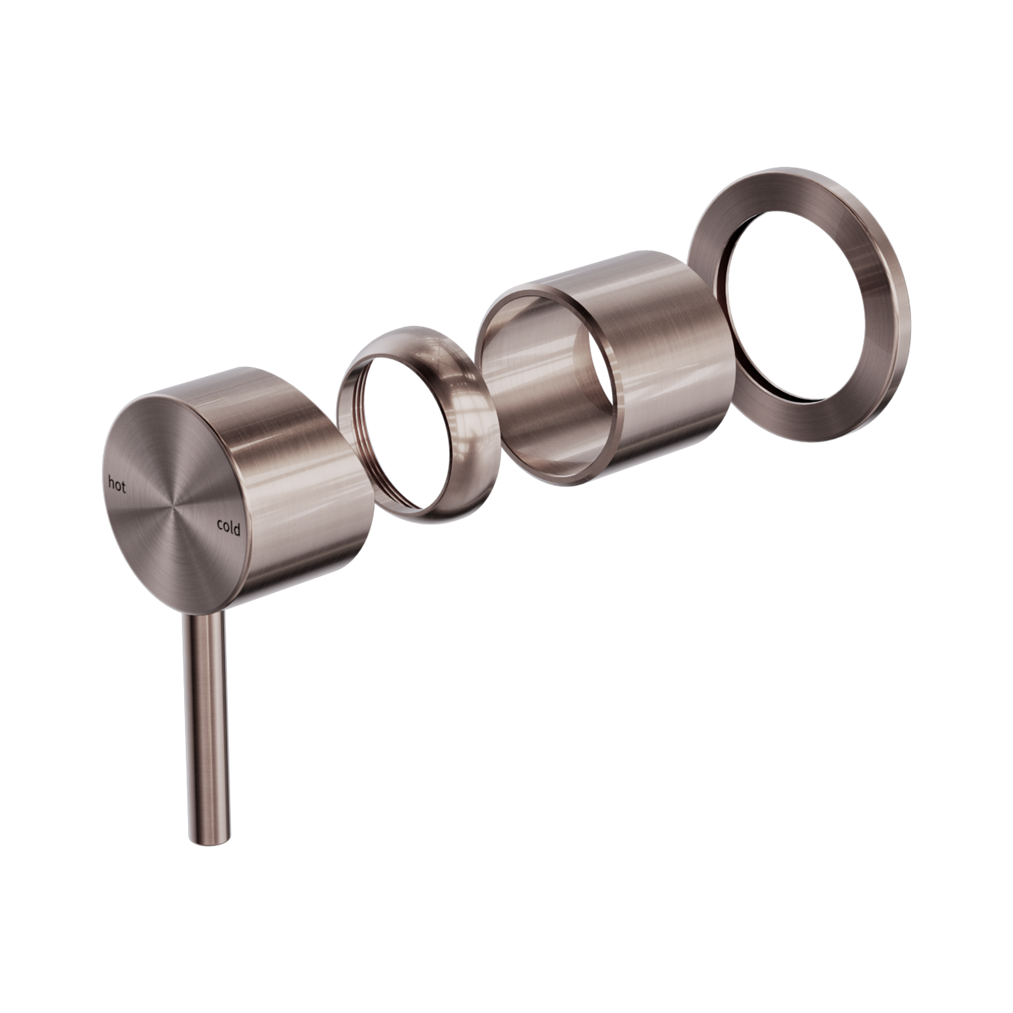 NR162211t BZ Zen SS316 L Shower Mixer Trim Kits Only Brushed Bronze image 1