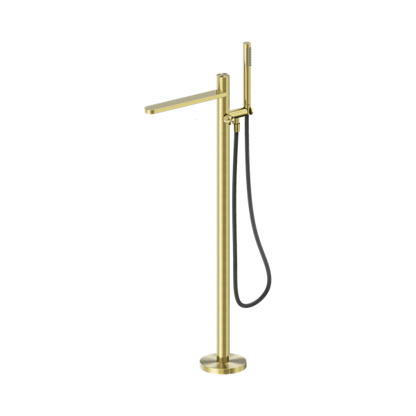 NR172203a01 BG Pure SS316 L Freestanding Bath Mixer With Outdoor Shower Hose Brushed Gold Thumb