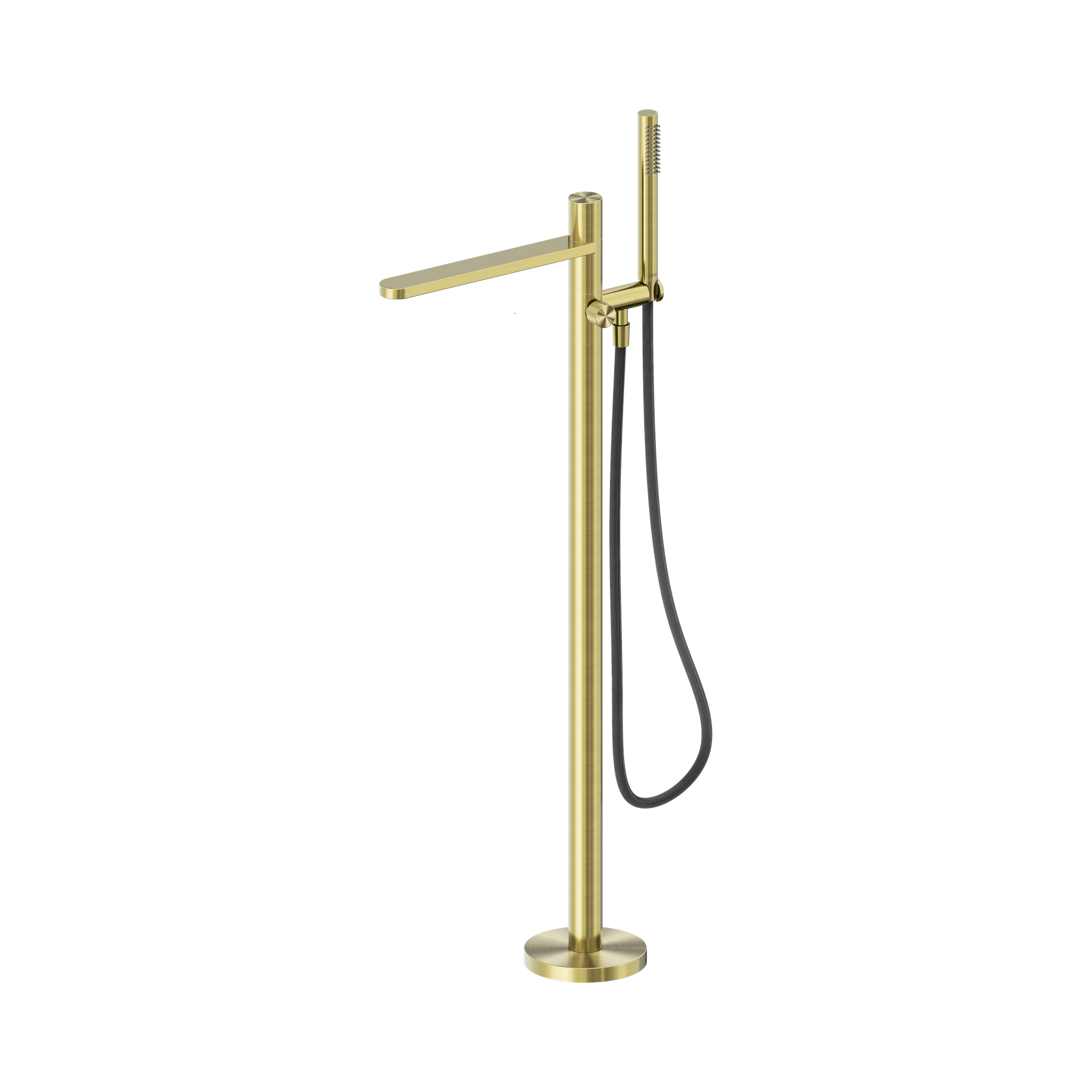 NR172203a01 BG Pure SS316 L Freestanding Bath Mixer With Outdoor Shower Hose Brushed Gold image 1