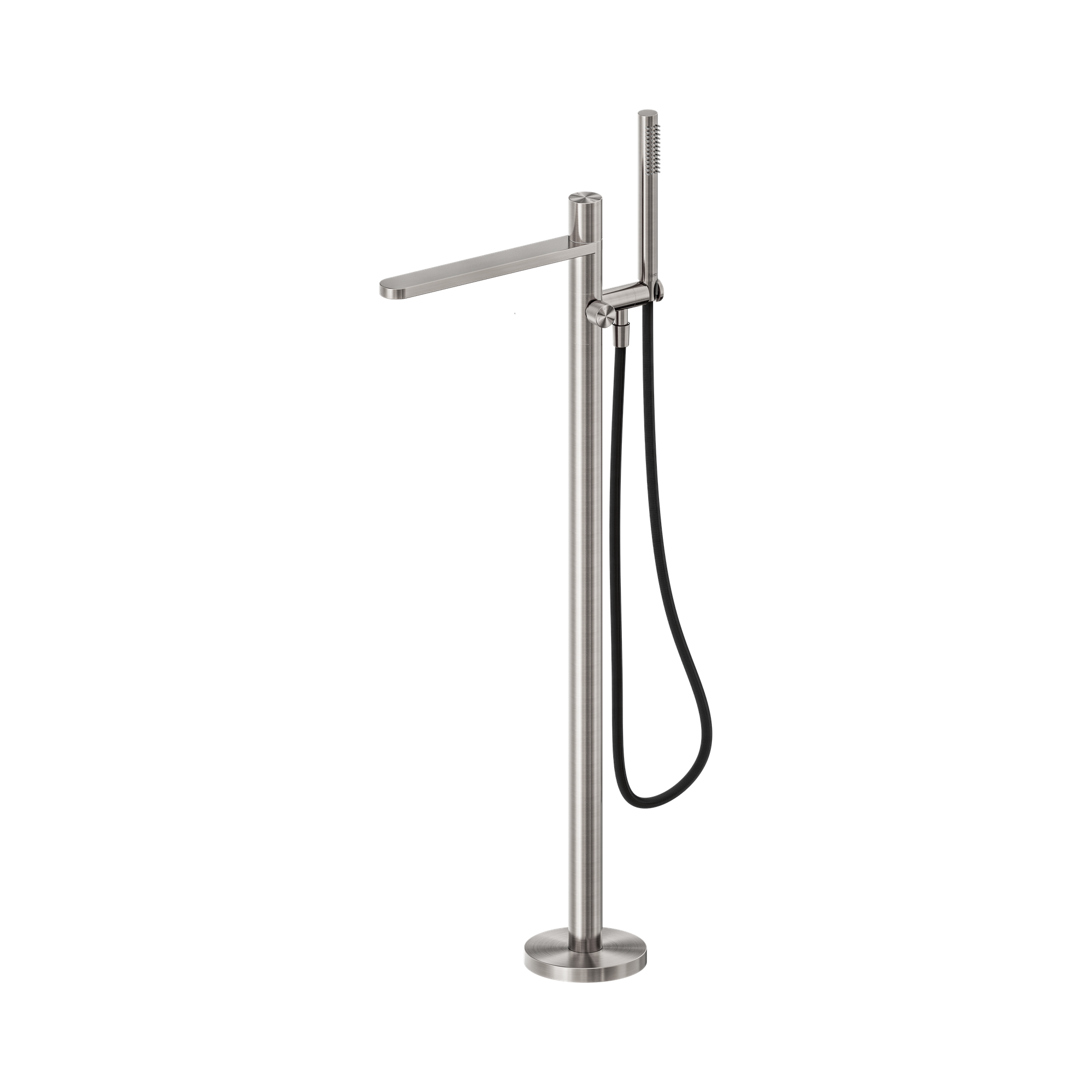 NR172203a01 BN Pure SS316 L Freestanding Bath Mixer With Outdoor Shower Hose Brushed Nickel image 1