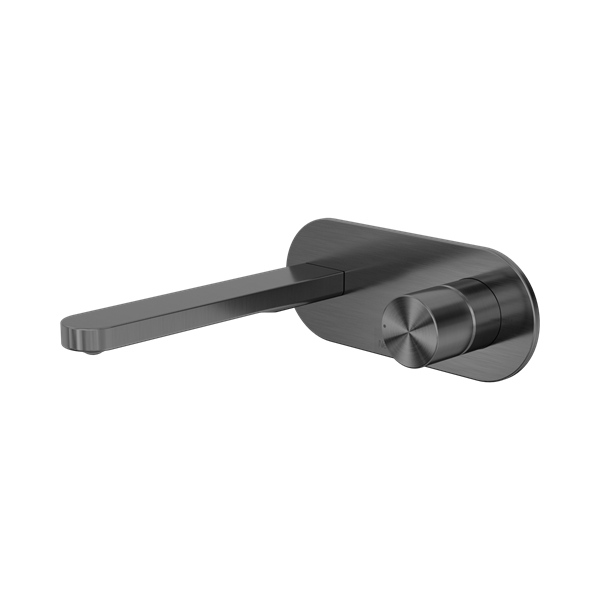 NR172210a GR Pure SS316 L Wall Basin Bath Mixer Whole Set Graphite Thumb