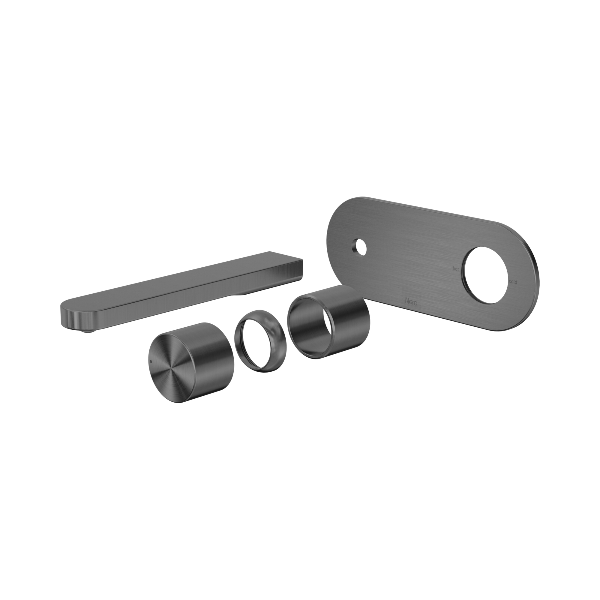 NR172210at GR Pure SS316 L Wall Basin Bath Mixer Trim Kits Only Graphite image 1