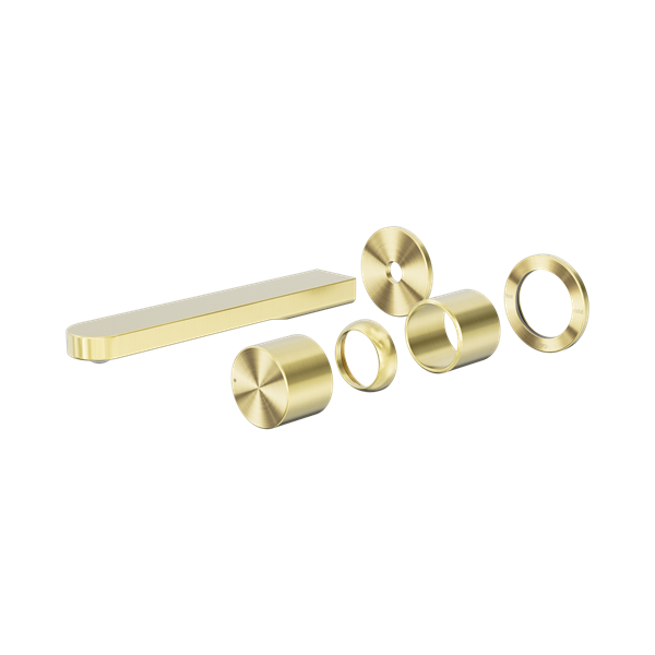 NR172210bt BG Pure SS316 L Wall Basin Bath Mixer Separate Back Plate Trim Kits Only Brushed Gold Thumb