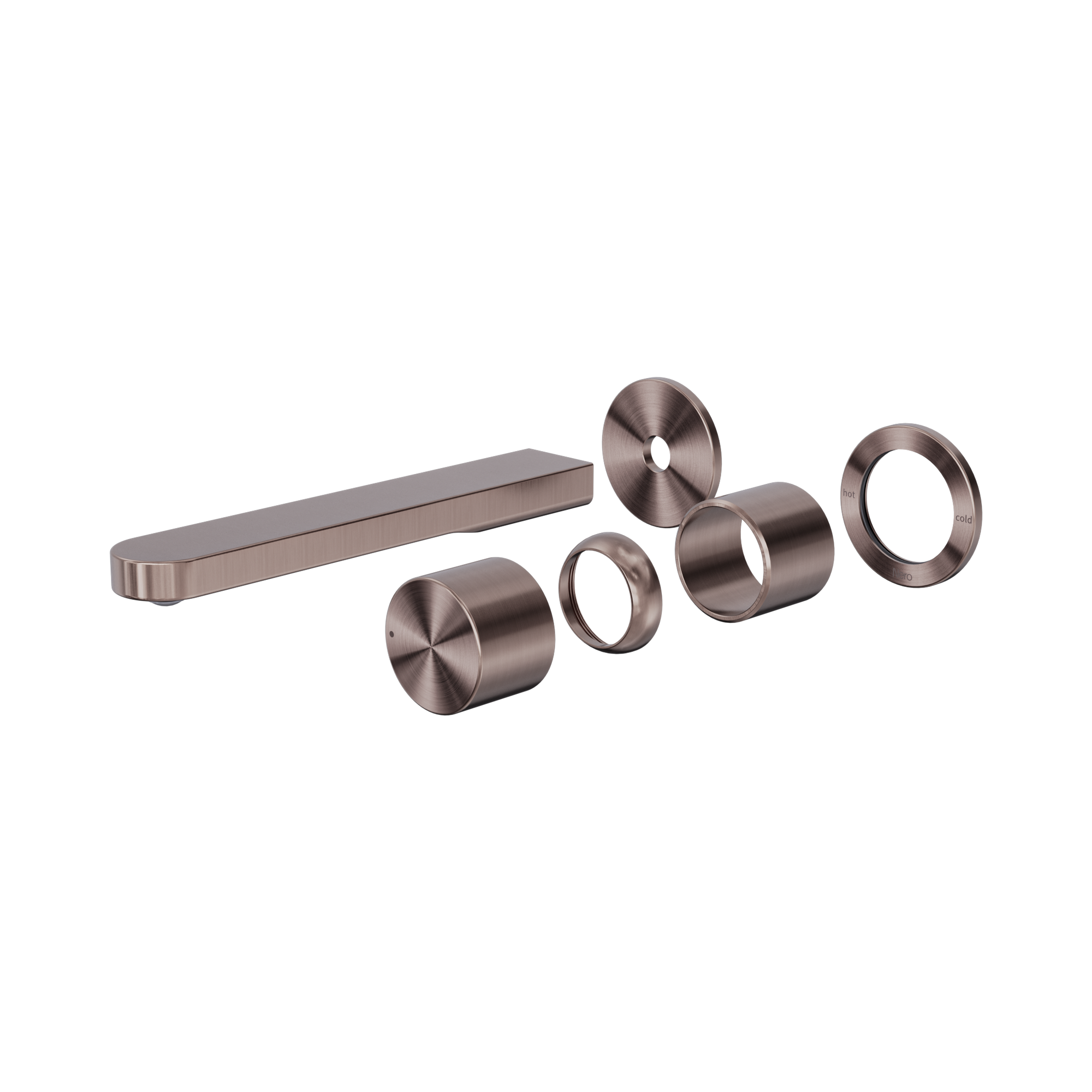 NR172210bt BZ Pure SS316 L Wall Basin Bath Mixer Separate Back Plate Trim Kits Only Brushed Bronze image 1