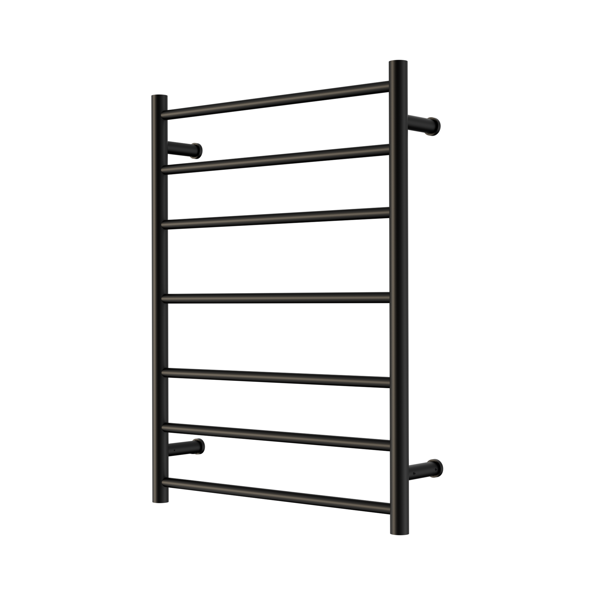 NR190003h MB Mecca 240 V 7 Bar Heated Towel Ladder Matte Black image 1