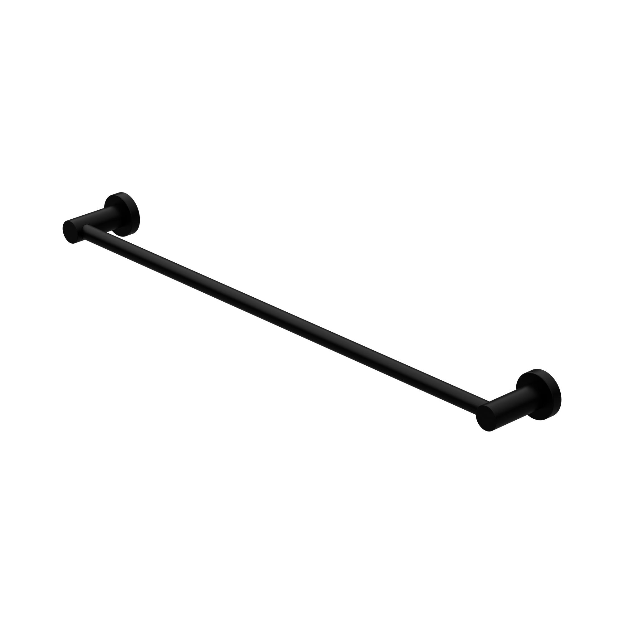 NR1924 MB Mecca Single Towel Rail 600mm Matte Black image 1