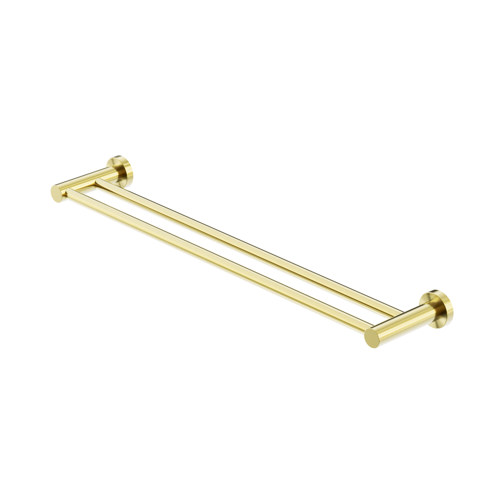 NR1924d BG Mecca Double Towel Rail 600mm Brushed Gold image 1