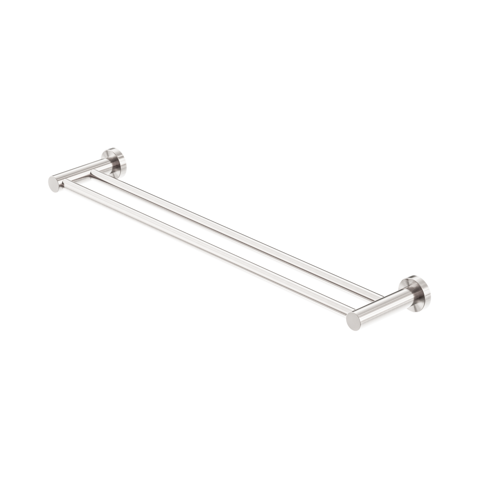 NR1924d BN Mecca Double Towel Rail 600mm Brushed Nickel image 1