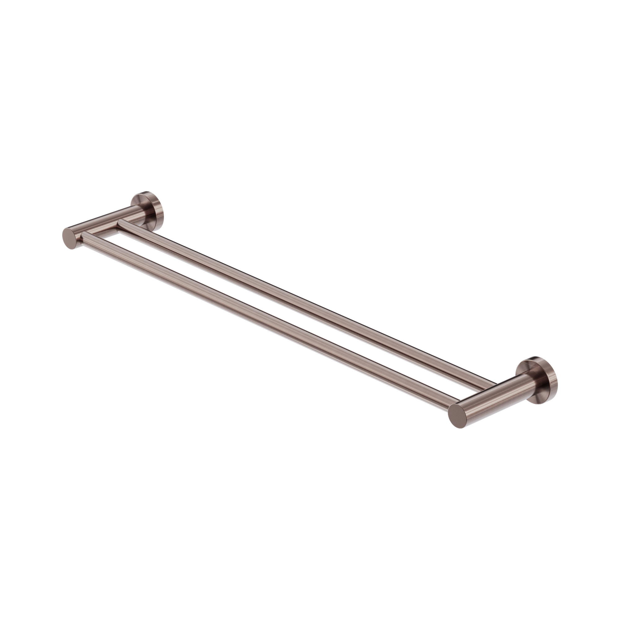 NR1924d BZ Mecca Double Towel Rail 600mm Brushed Bronze image 1