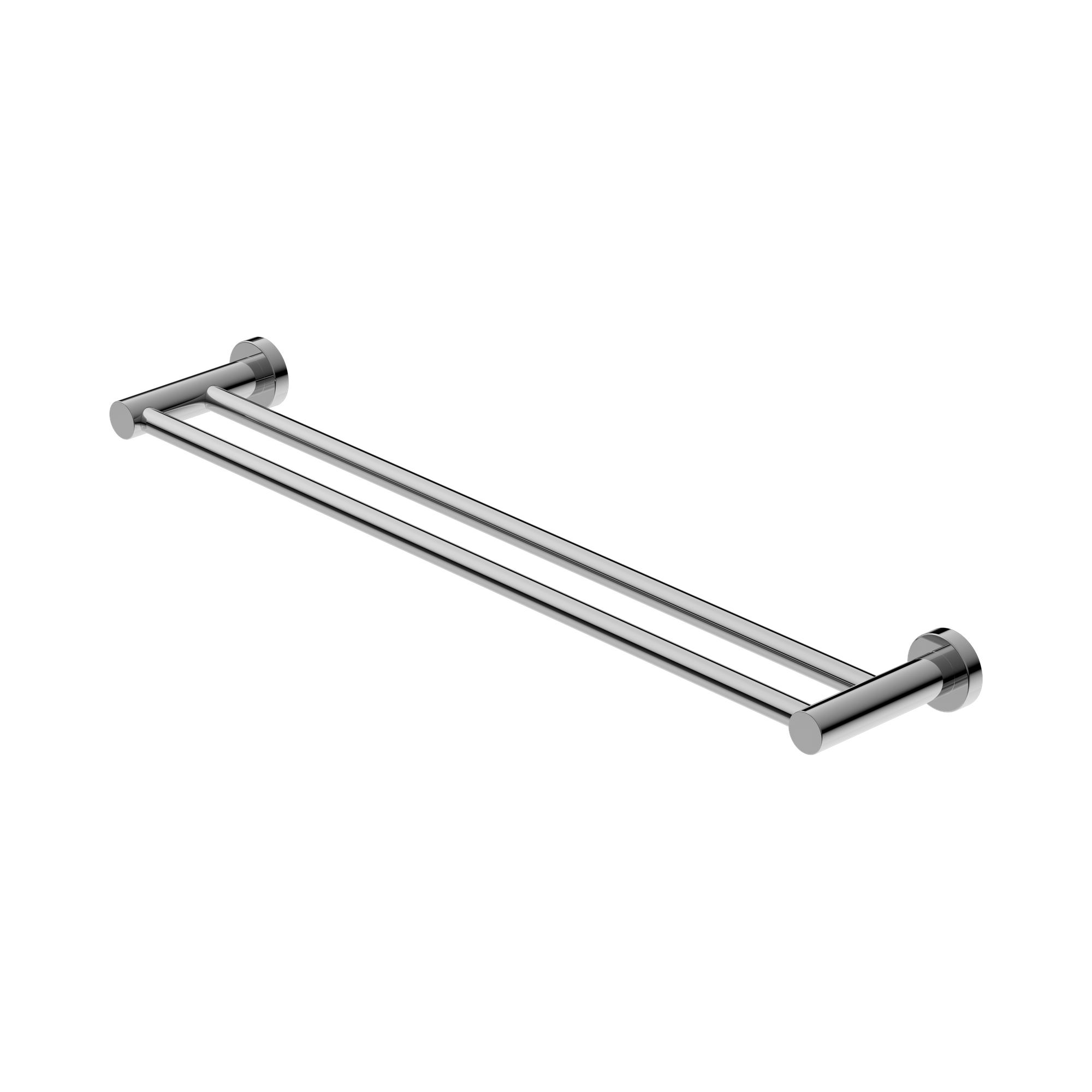 NR1924d CH Mecca Double Towel Rail 600mm Chrome image 1