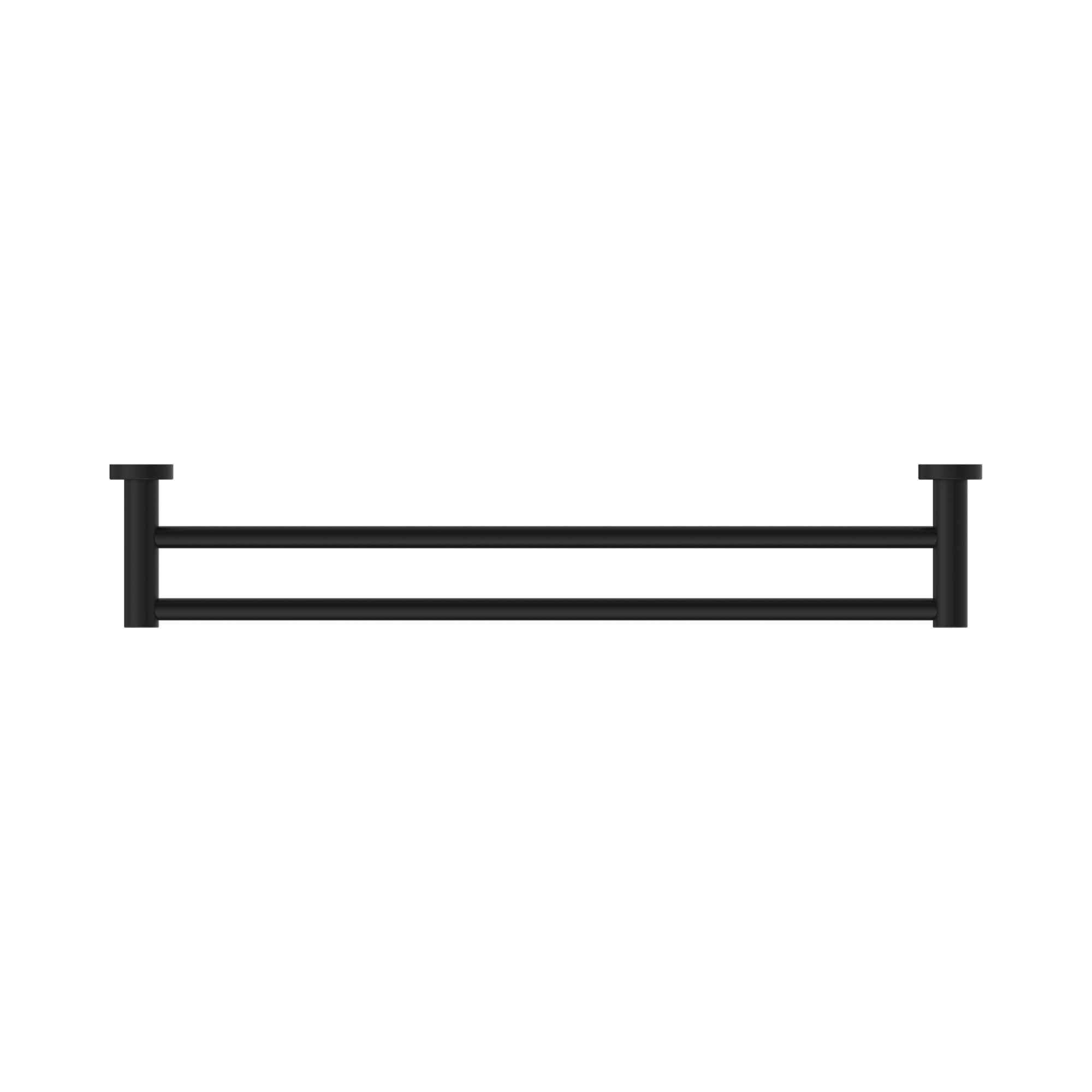 NR1924d MB Mecca Double Towel Rail 600mm Matte Black image 3