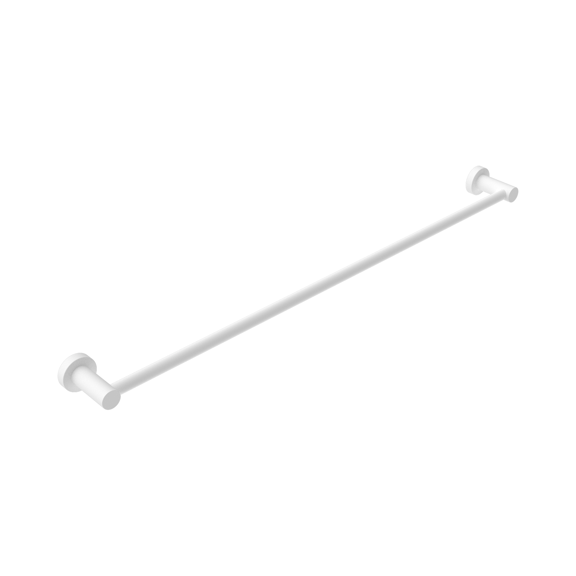 NR1930 MW Mecca Single Towel Rail 800mm Matte White image 1