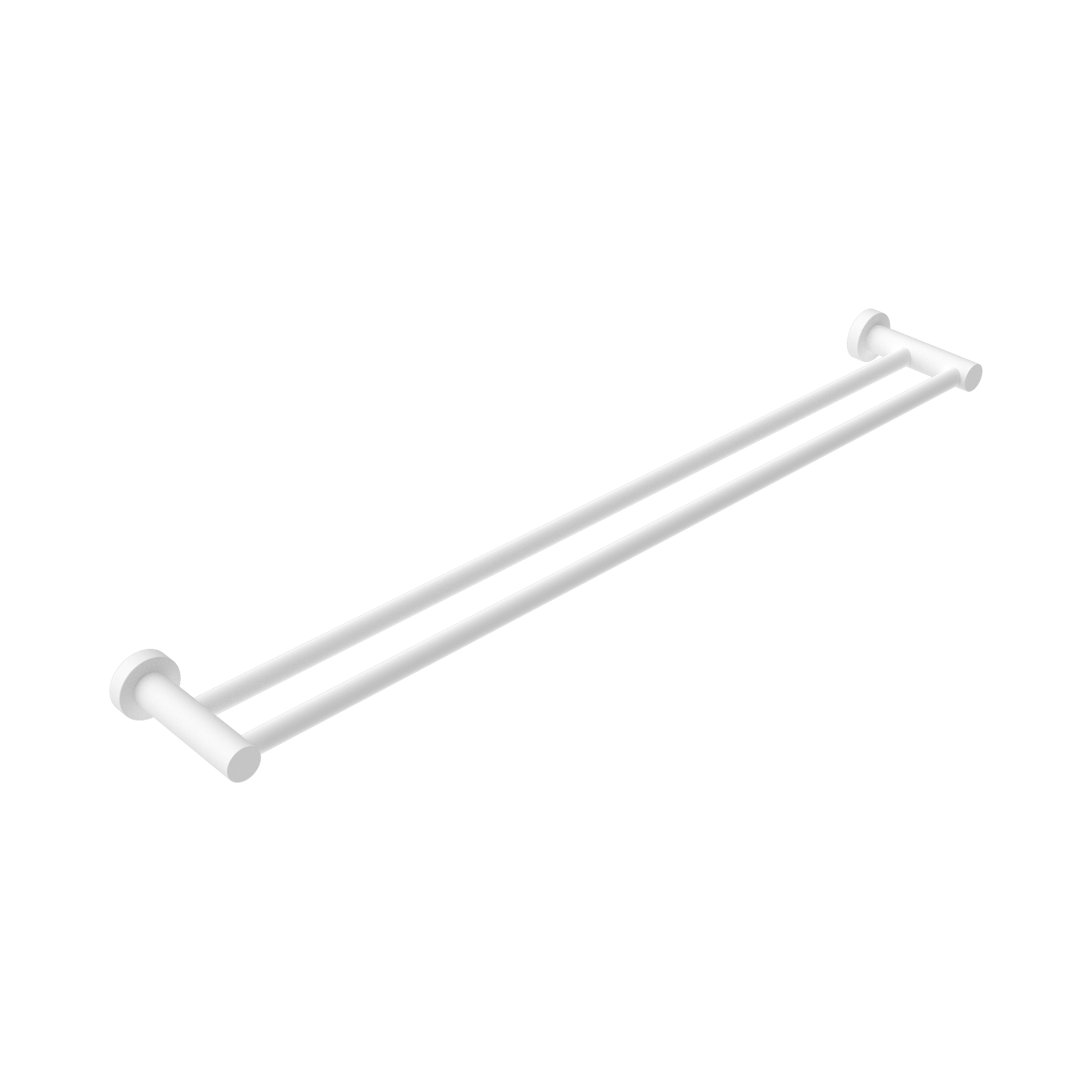 NR1930d MW Mecca Double Towel Rail 800mm Matte White image 1