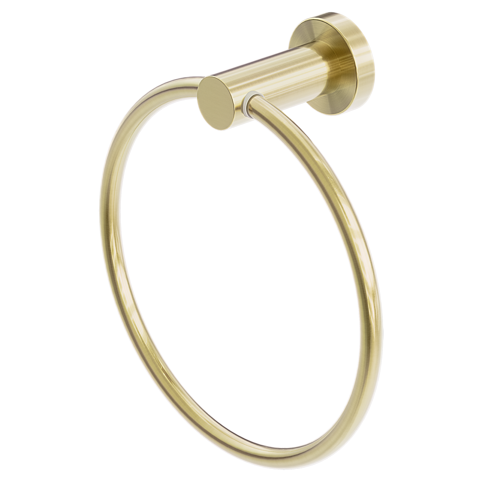 NR1980 BG Mecca Hand Towel Ring Brushed Gold image 1