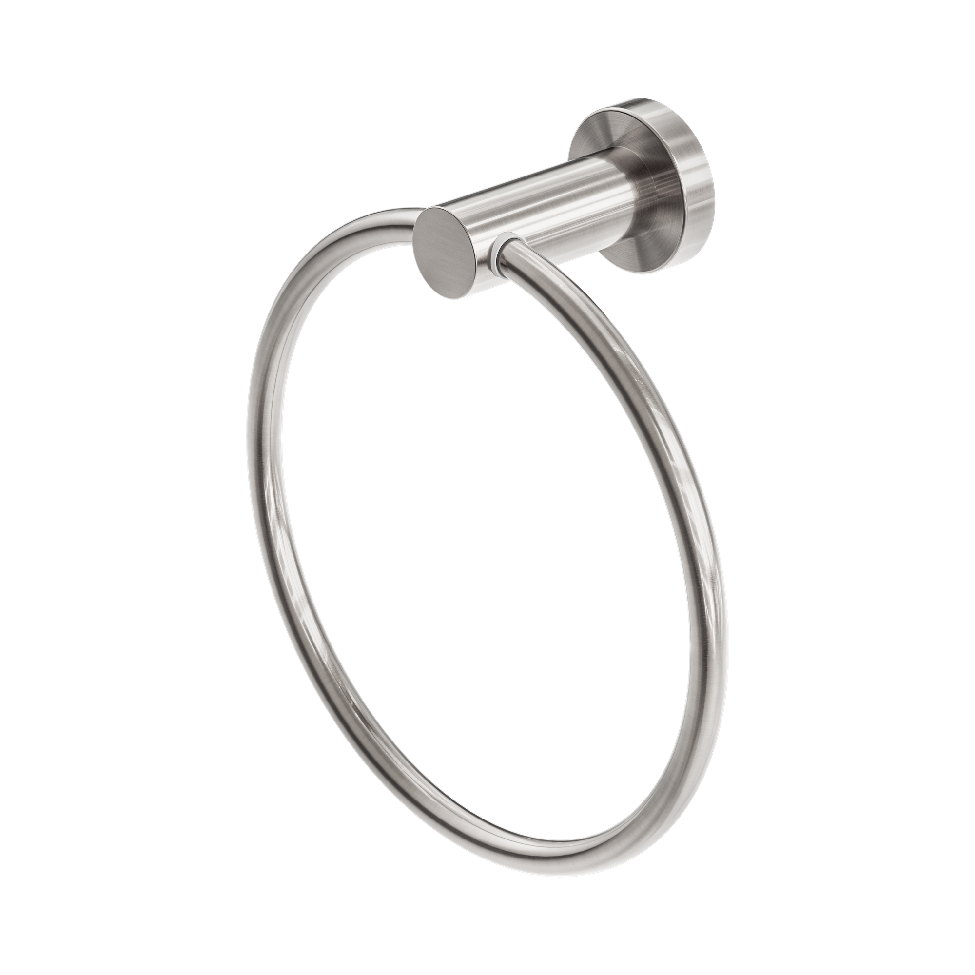NR1980 BN Mecca Hand Towel Ring Brushed Nickel image 1