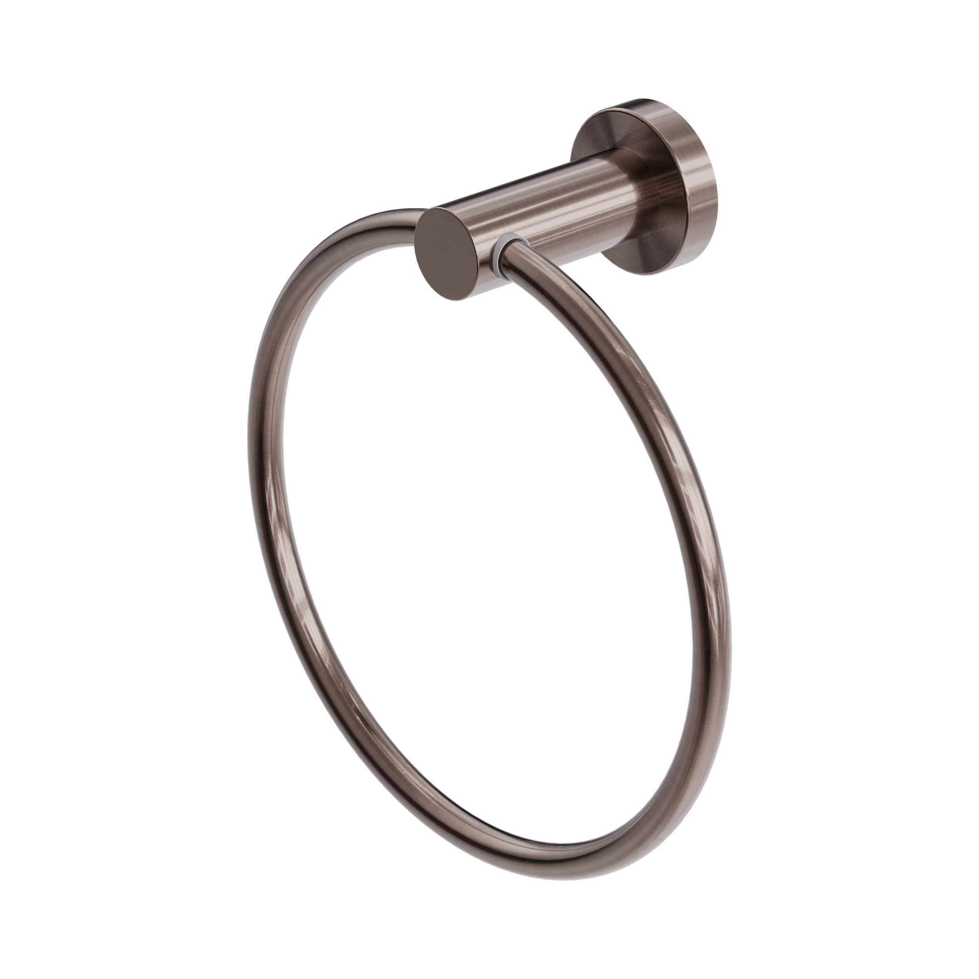 NR1980 BZ Mecca Hand Towel Ring Brushed Bronze image 1