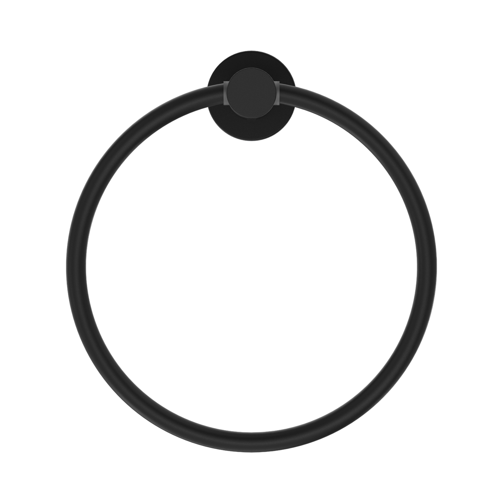 NR1980 MB Mecca Hand Towel Ring Matte Black image 2