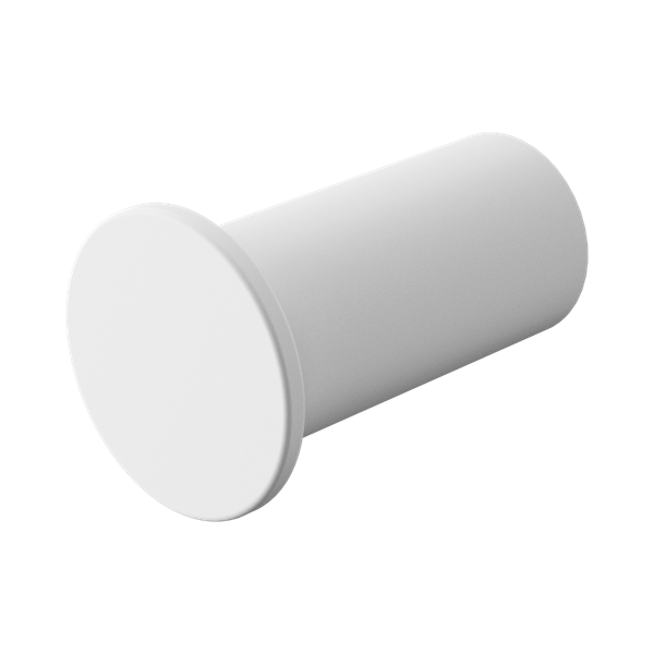 NR1982b MW Mecca Robe Hook Slim Matte White Thumb