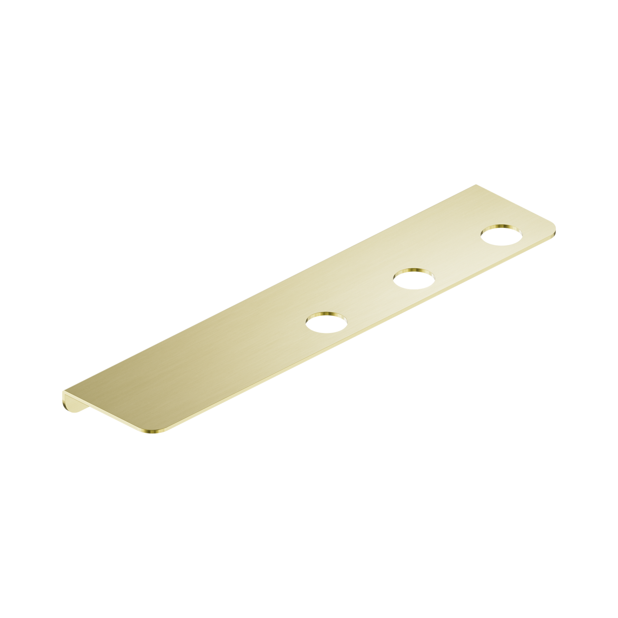 NR1985c BG Mecca Triple Soap Bottle Holder With Shelf Brushed Gold image 1