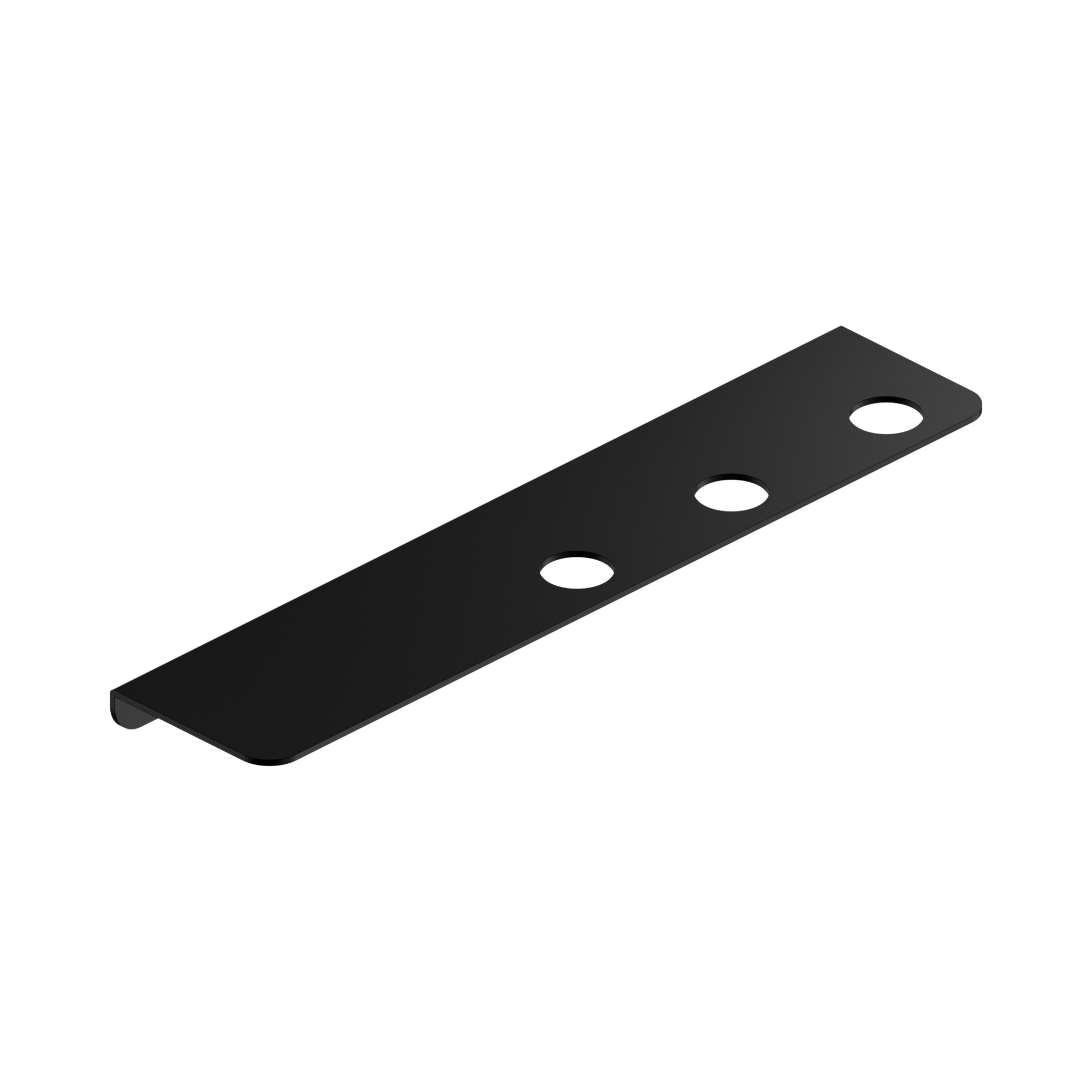 NR1985c MB Mecca Triple Soap Bottle Holder With Shelf Matte Black image 1