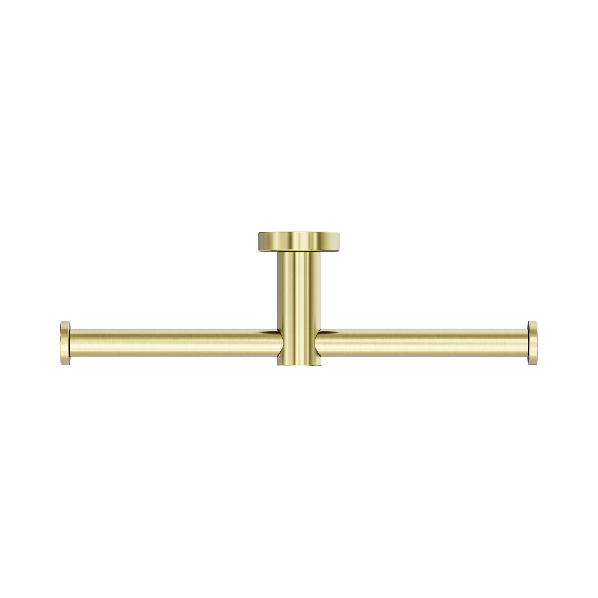 NR1986d BG Mecca Double Toilet Roll Holder Brushed Gold image 2