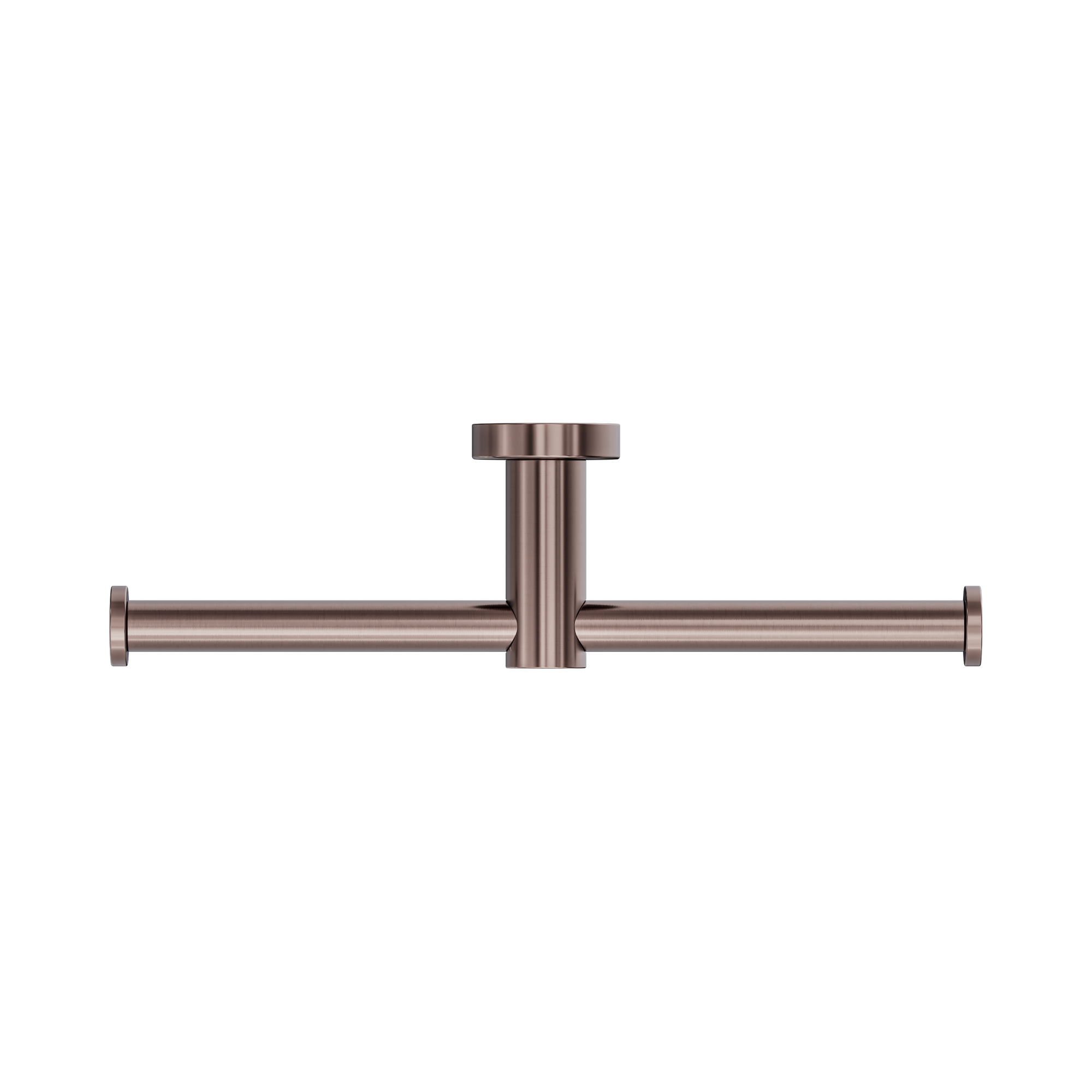 NR1986d BZ Mecca Double Toilet Roll Holder Brushed Bronze image 2
