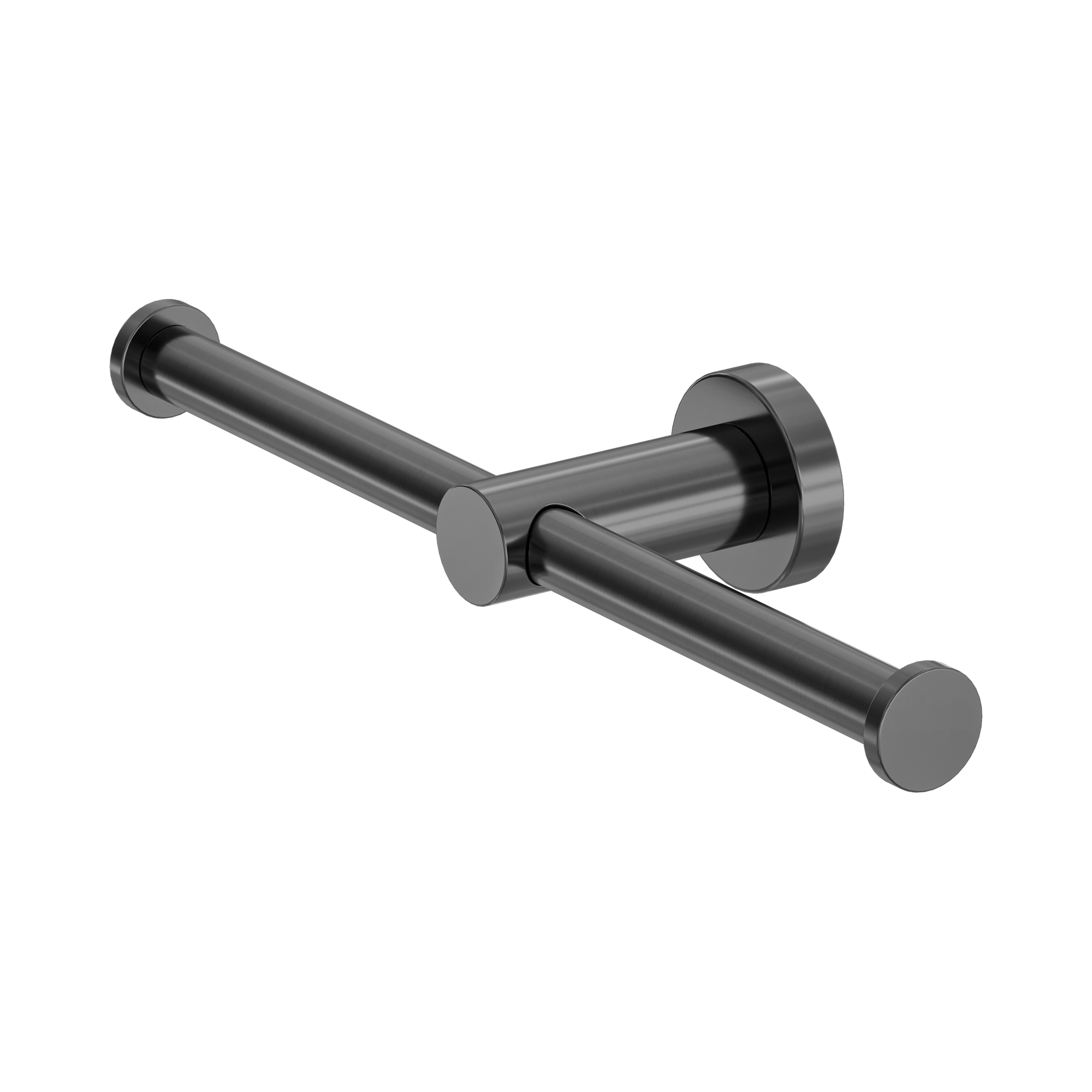 NR1986d GM Mecca Double Toilet Roll Holder Gun Metal image 1