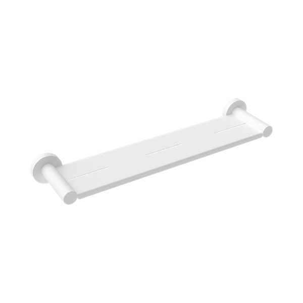 NR1987a MW Mecca Metal Shower Shelf Matte White Thumb