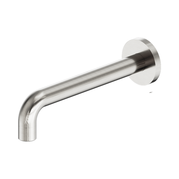 NR201607as BN X Plus Wall Basin Set Spout Only 215mm Brushed Nickel Thumb
