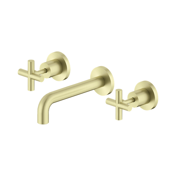 NR201607b BG X Plus Wall Basin Set 180mm Brushed Gold Thumb