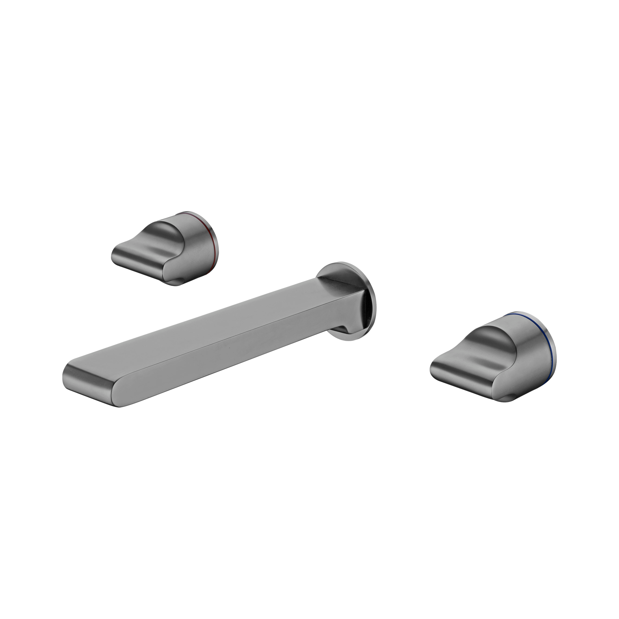 NR201707a GM Pearl Wall Basin Set Gun Metal image 1