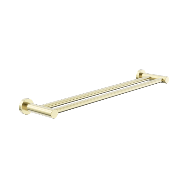 NR2024d BG Dolce II Double Towel Rail 600mm Brushed Gold Thumb