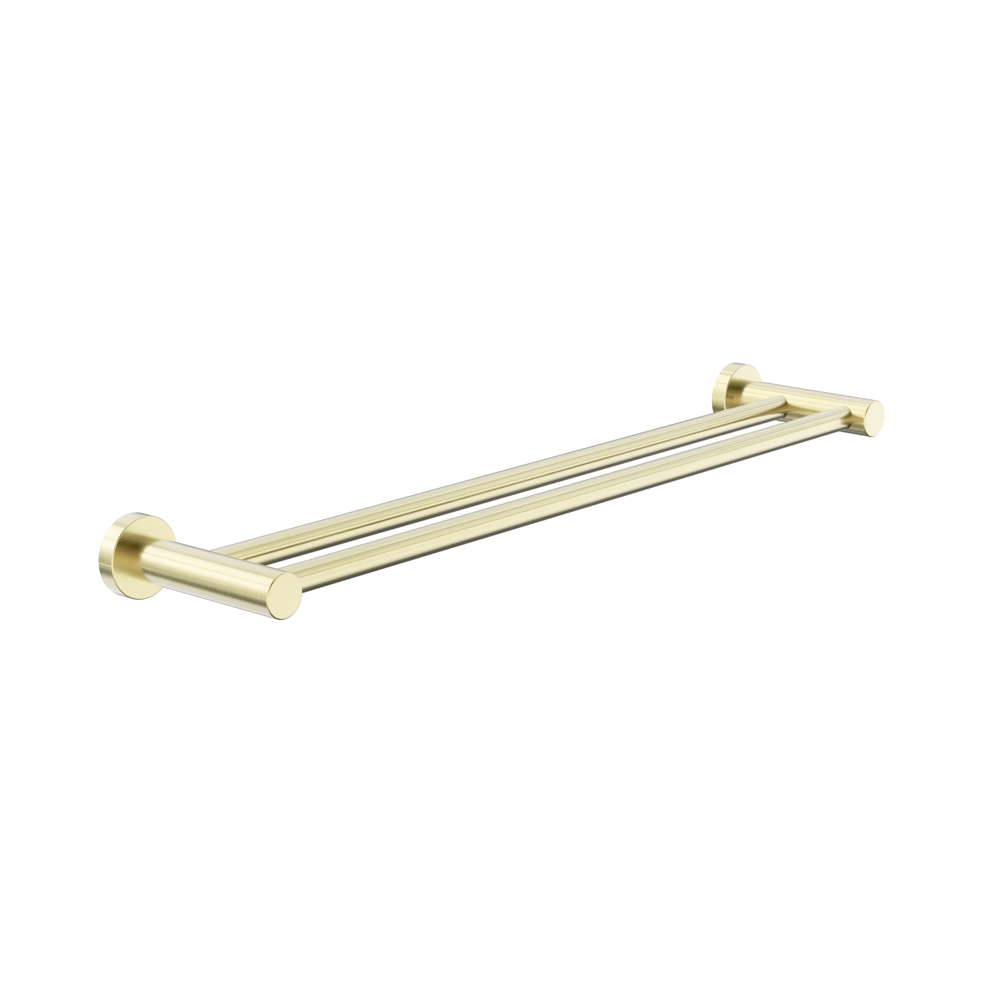 NR2024d BG Dolce II Double Towel Rail 600mm Brushed Gold image 1