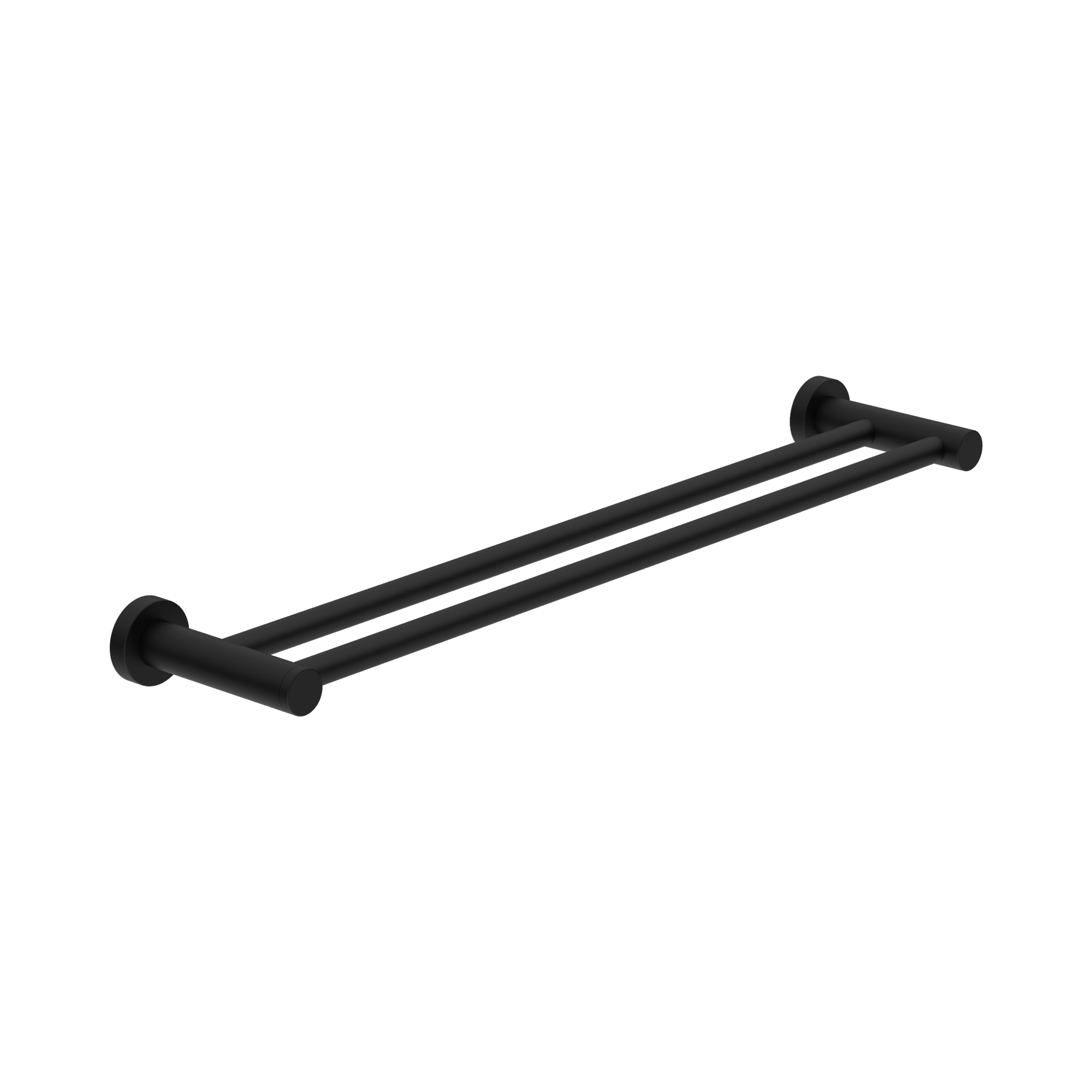 NR2024d MB Classic Double Towel Rail 600mm Matte Black image 1