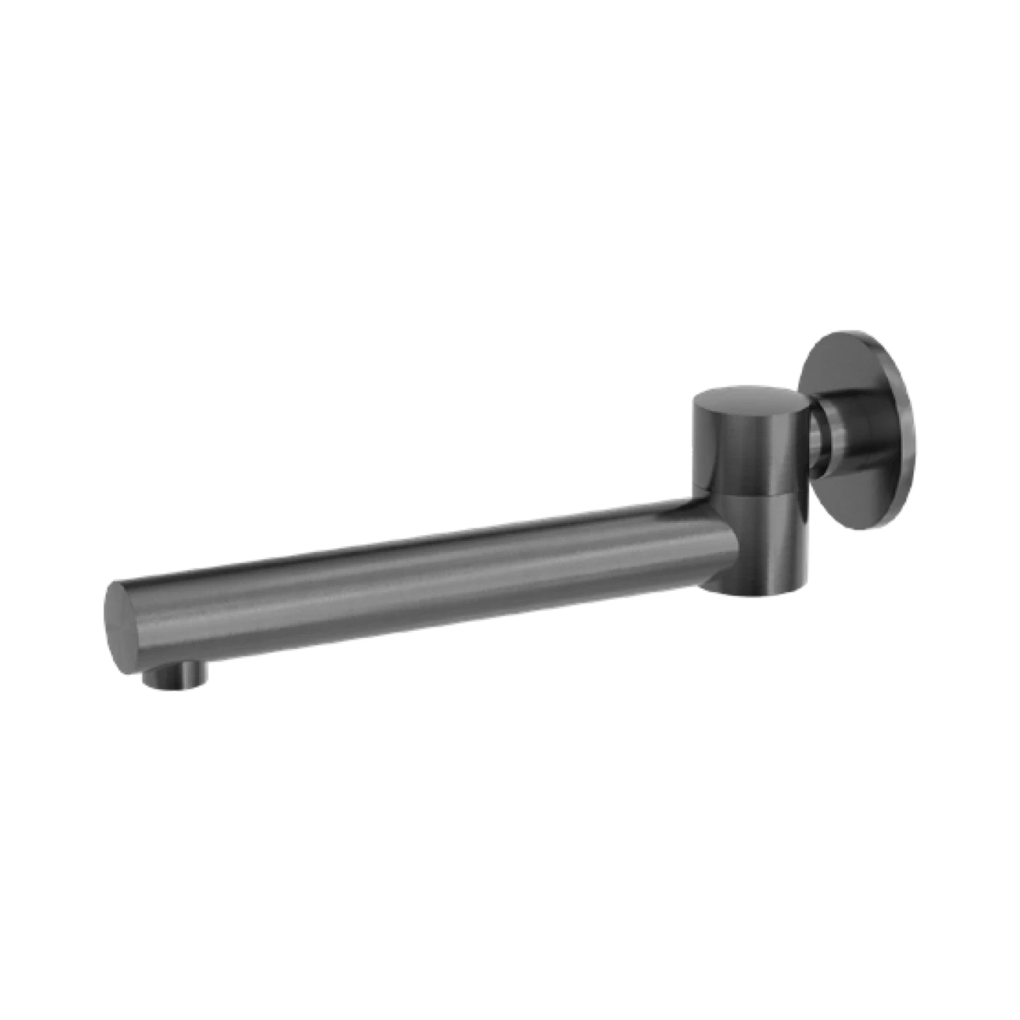 NR202 GM Dolce Wall Mounted Swivel Bath Spout Only Gun Metal image 1